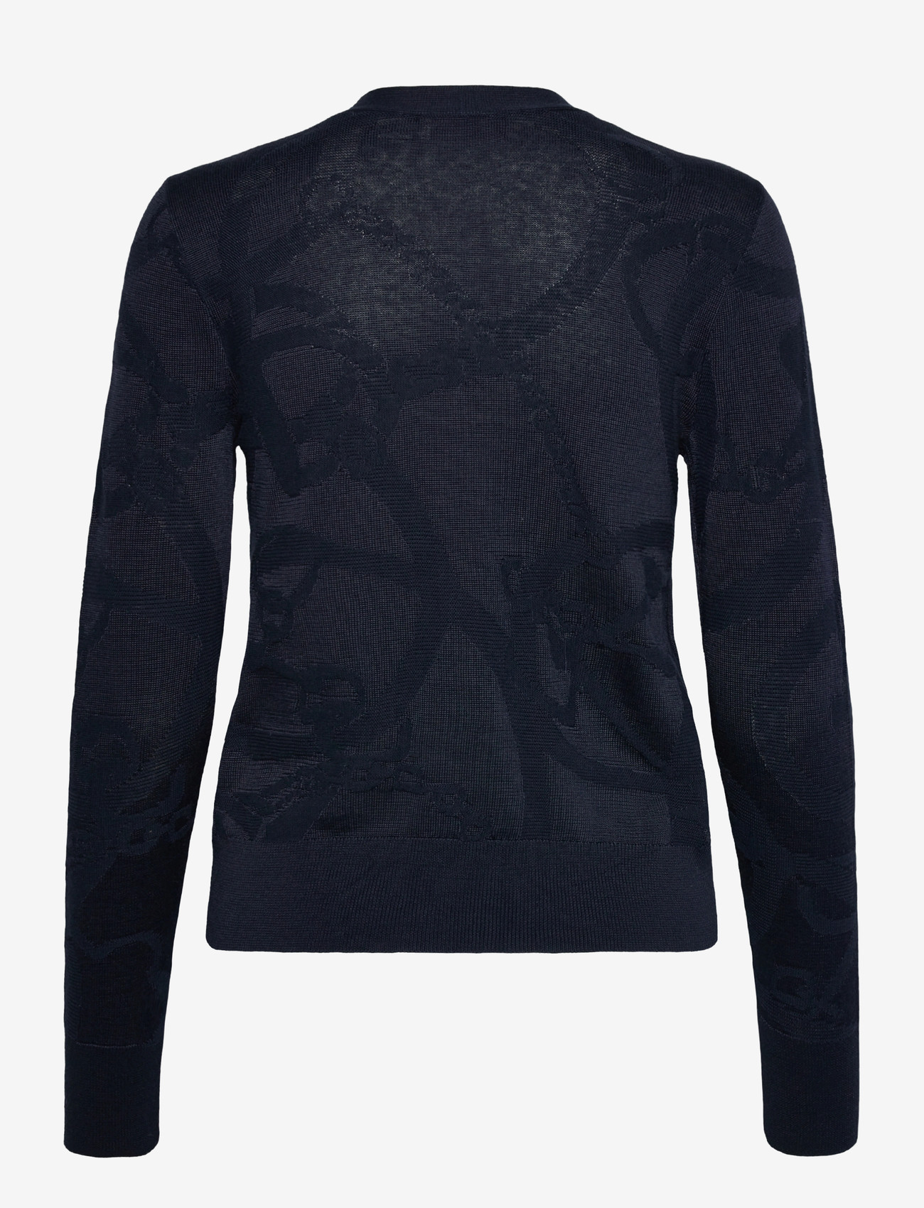 Lauren Ralph Lauren - Belting-Motif V-Neck Cardigan - koftor - lauren navy - 1