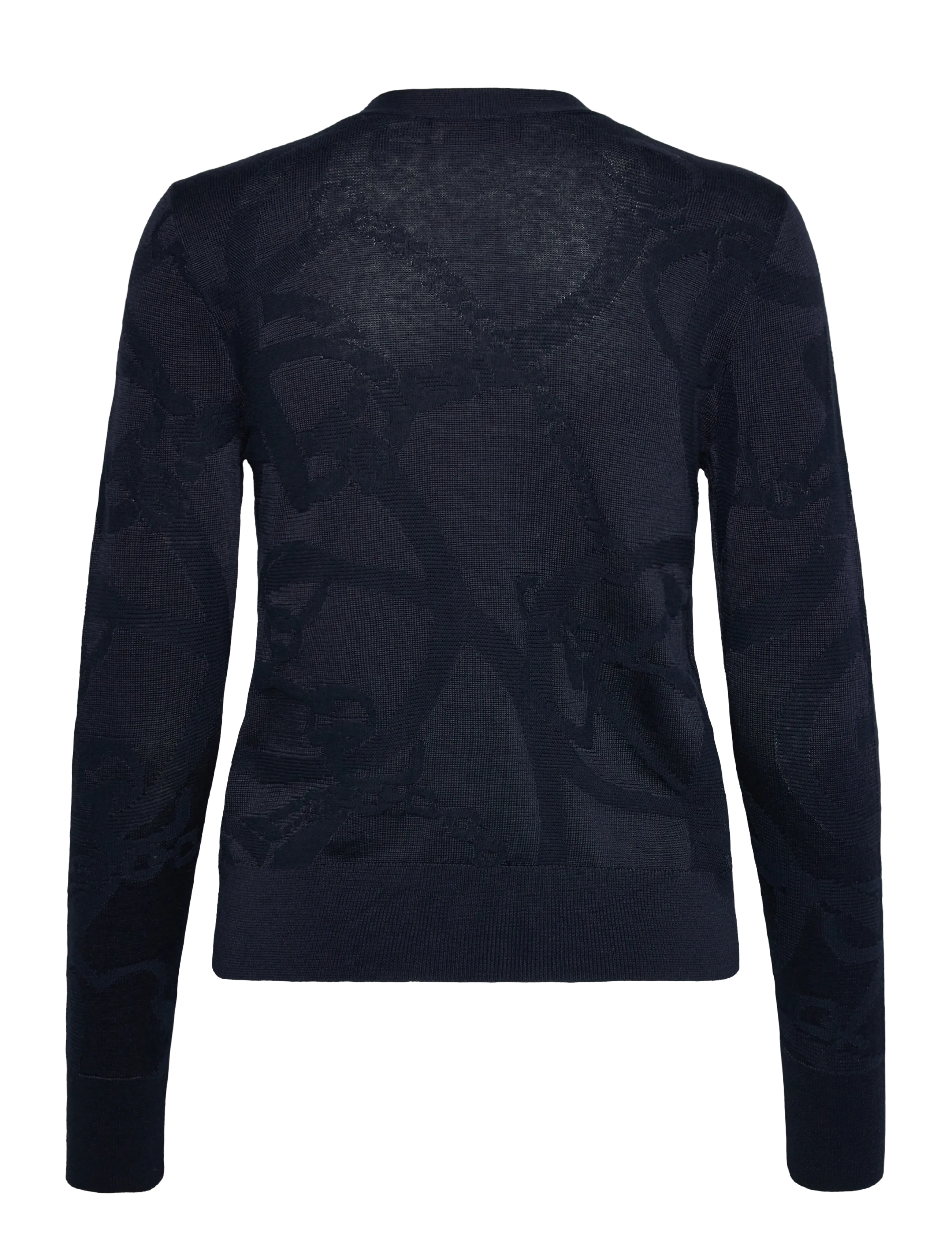 Lauren Ralph Lauren - Belting-Motif V-Neck Cardigan - cardigans - lauren navy - 2