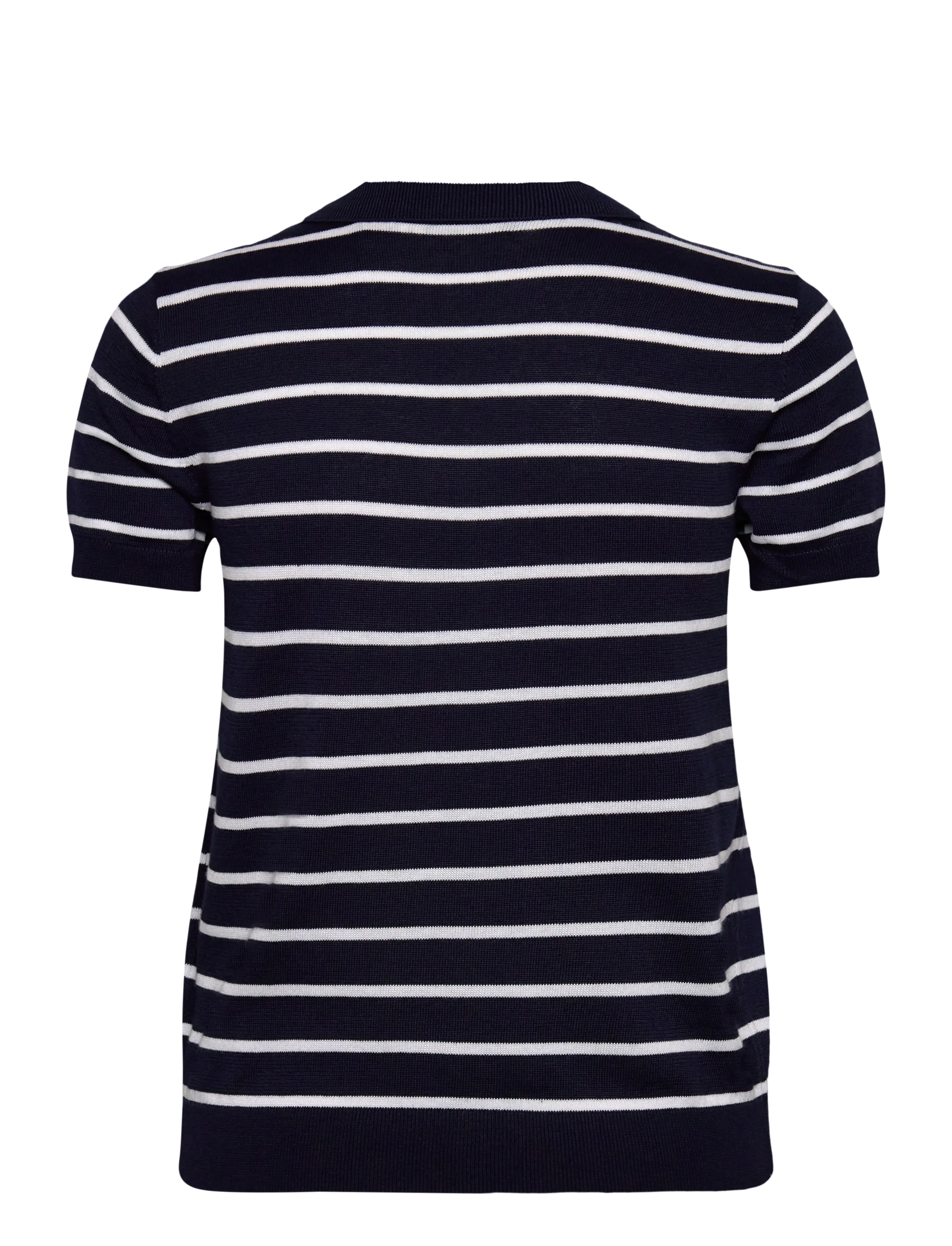 Lauren Ralph Lauren - Striped Cotton-Blend Polo Sweater - poloer - refined navy/whit - 2
