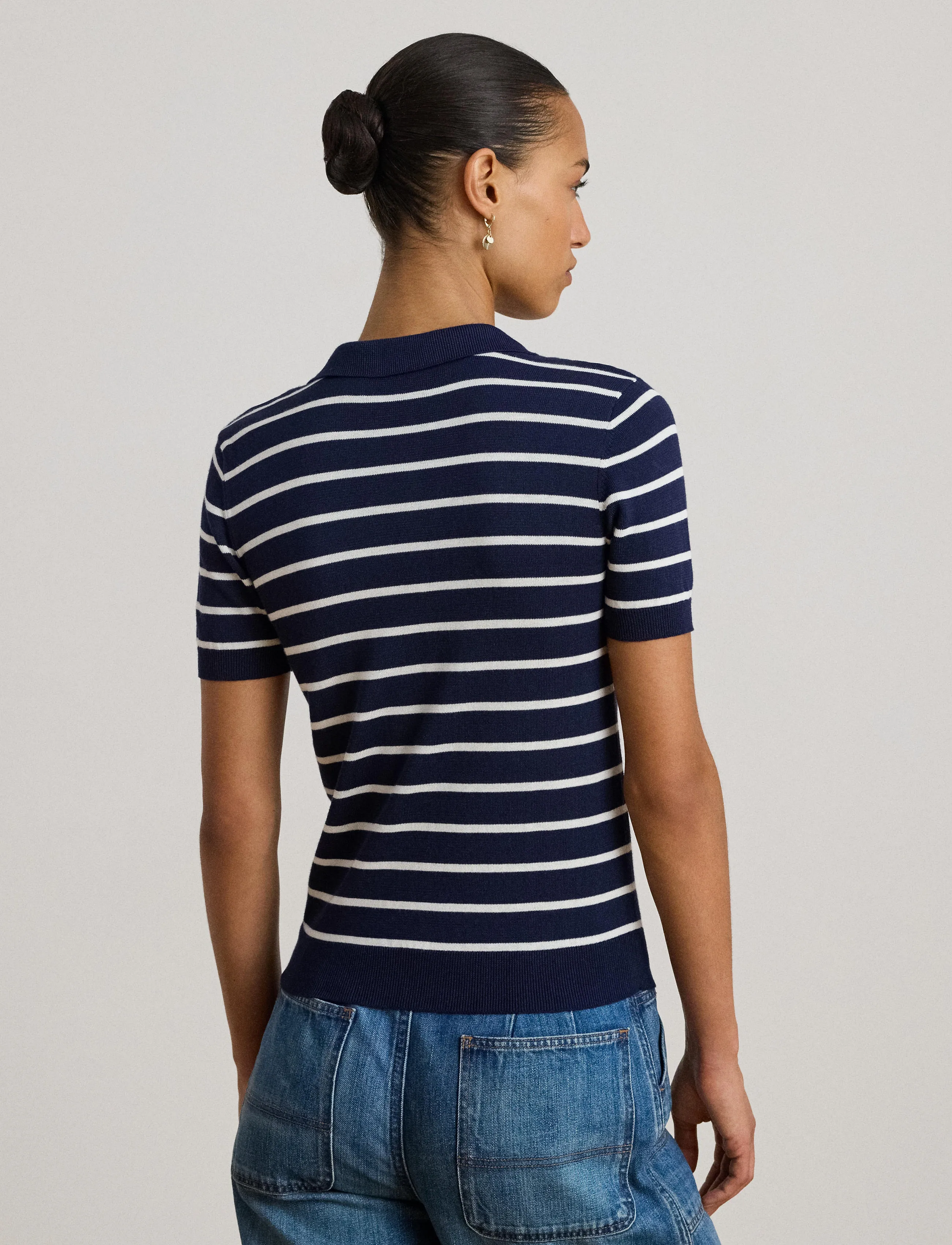 Lauren Ralph Lauren Striped Cotton-Blend Polo Sweater blusar dam – bild 2