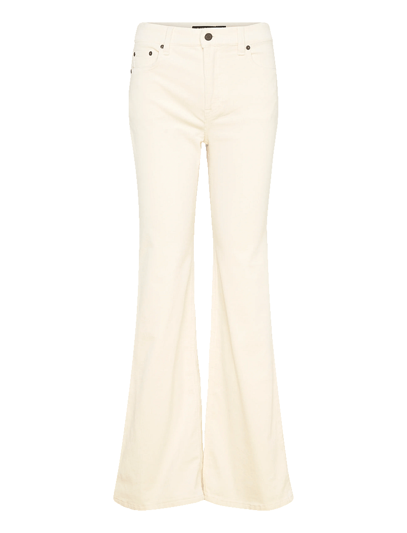 Lauren Ralph Lauren - High-Rise Corduroy Flare Pant - utsvängda jeans - mascarpone cream - 0