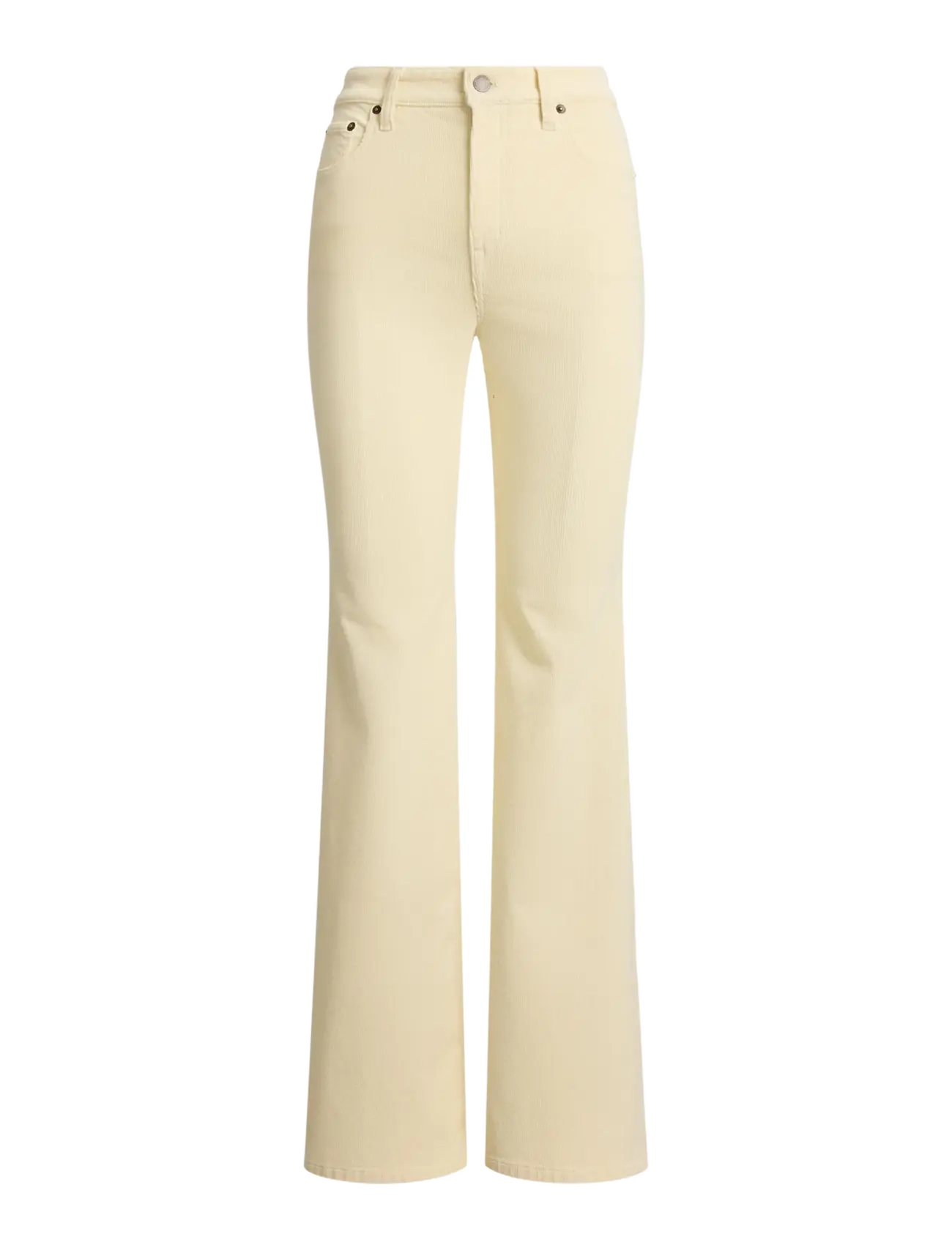 Lauren Ralph Lauren - High-Rise Corduroy Flare Pant - utsvängda jeans - mascarpone cream - 1
