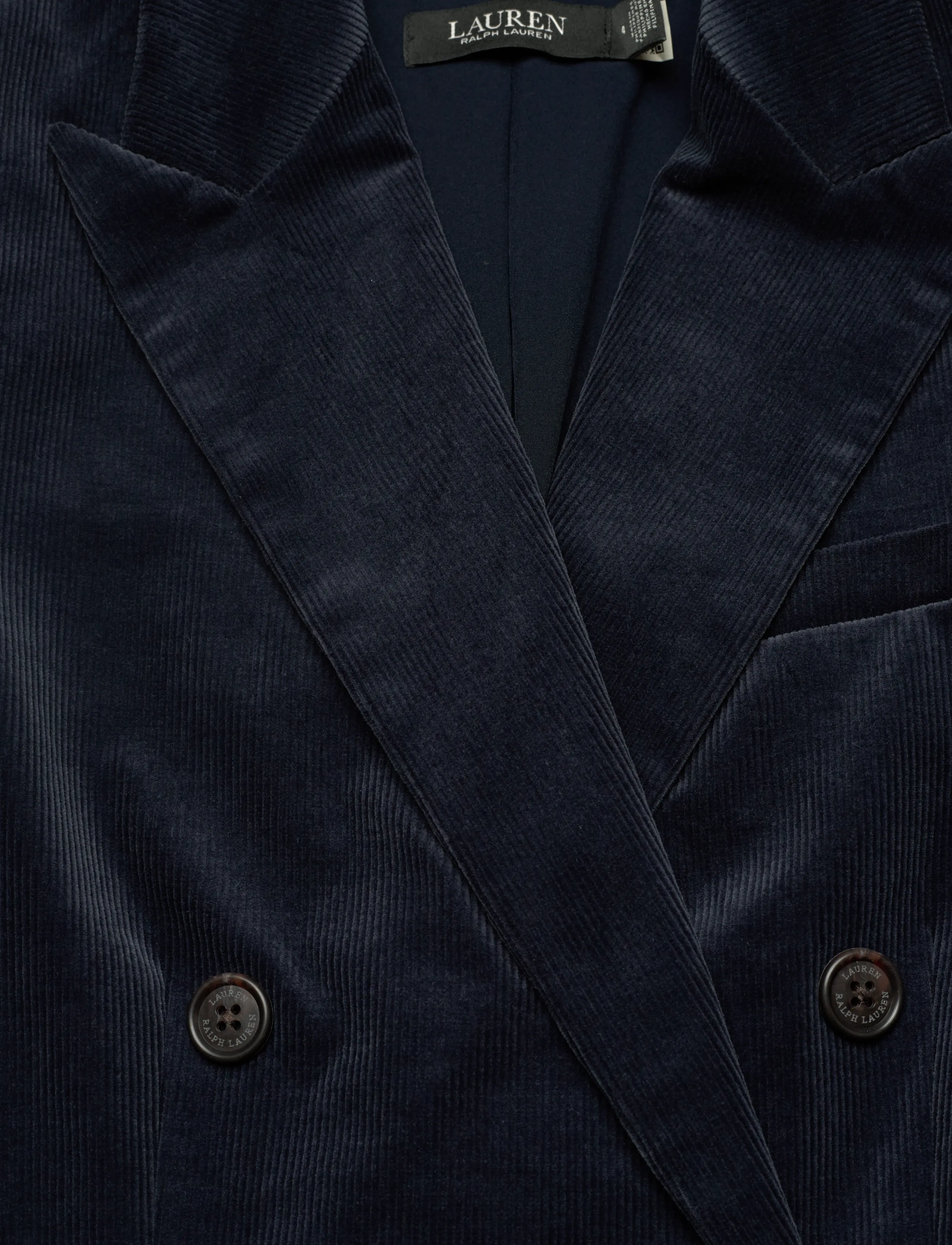 Lauren Ralph Lauren - Double-Breasted Corduroy Blazer - blazers met dubbele knopenrij - lauren navy - 2
