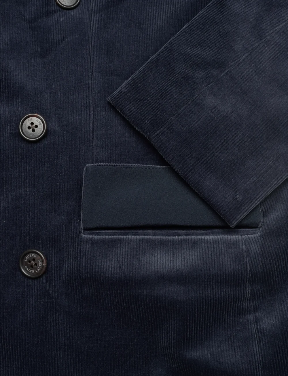 Lauren Ralph Lauren - Double-Breasted Corduroy Blazer - dubbelknäppta kavajer - lauren navy - 3