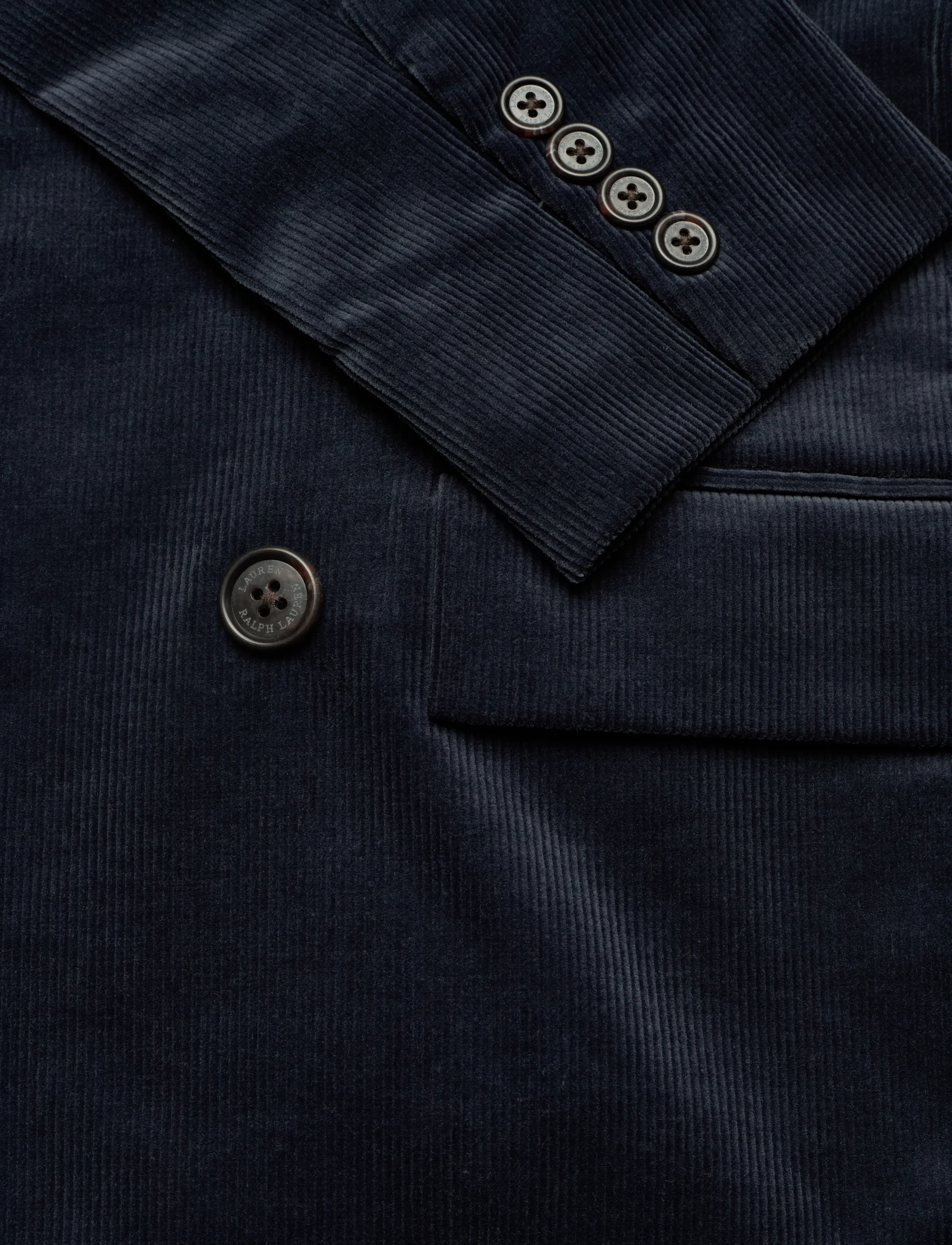 Lauren Ralph Lauren - Double-Breasted Corduroy Blazer - blazers met dubbele knopenrij - lauren navy - 3