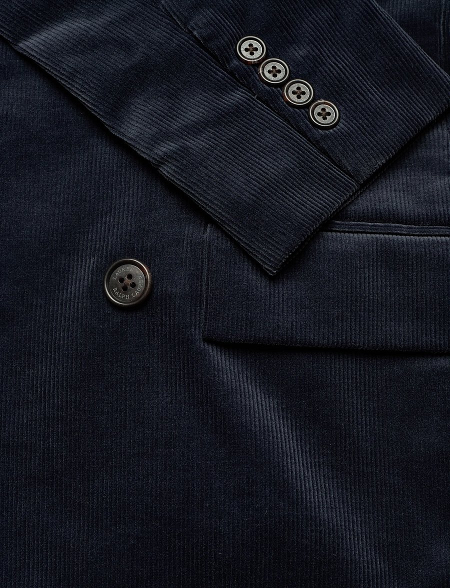Lauren Ralph Lauren - Double-Breasted Corduroy Blazer - blazers met dubbele knopenrij - lauren navy - 3
