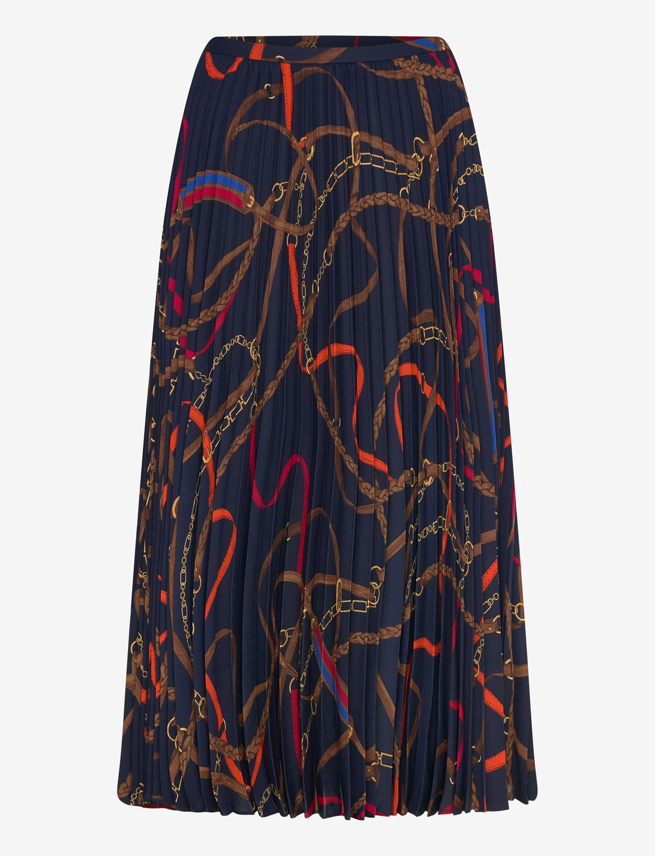 Lauren Ralph Lauren - DRAPEY POLY GGT 122-SKIRT - pleated skirts - navy multi - 1