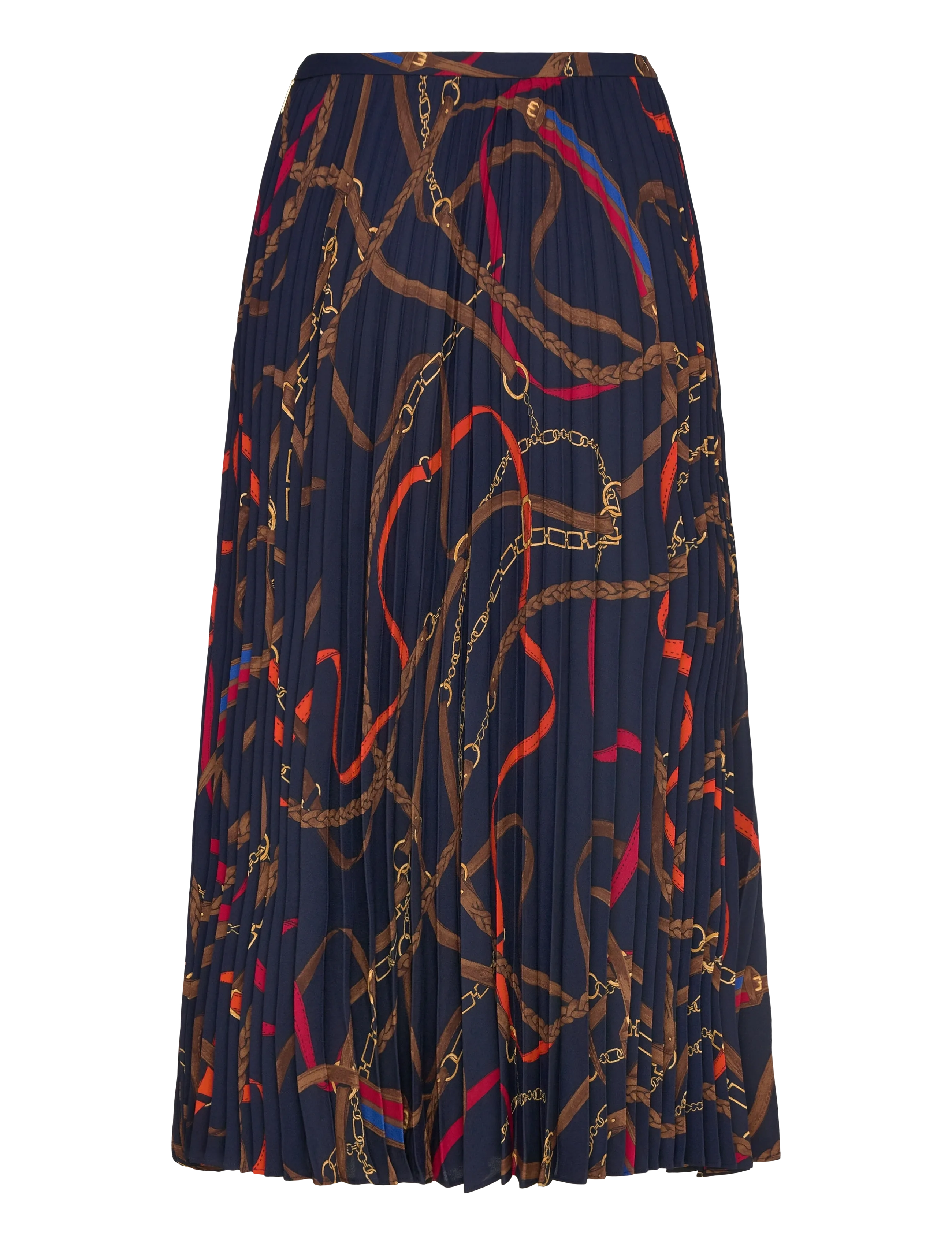 Lauren Ralph Lauren - DRAPEY POLY GGT 122-SKIRT - faltenröcke - navy multi - 2