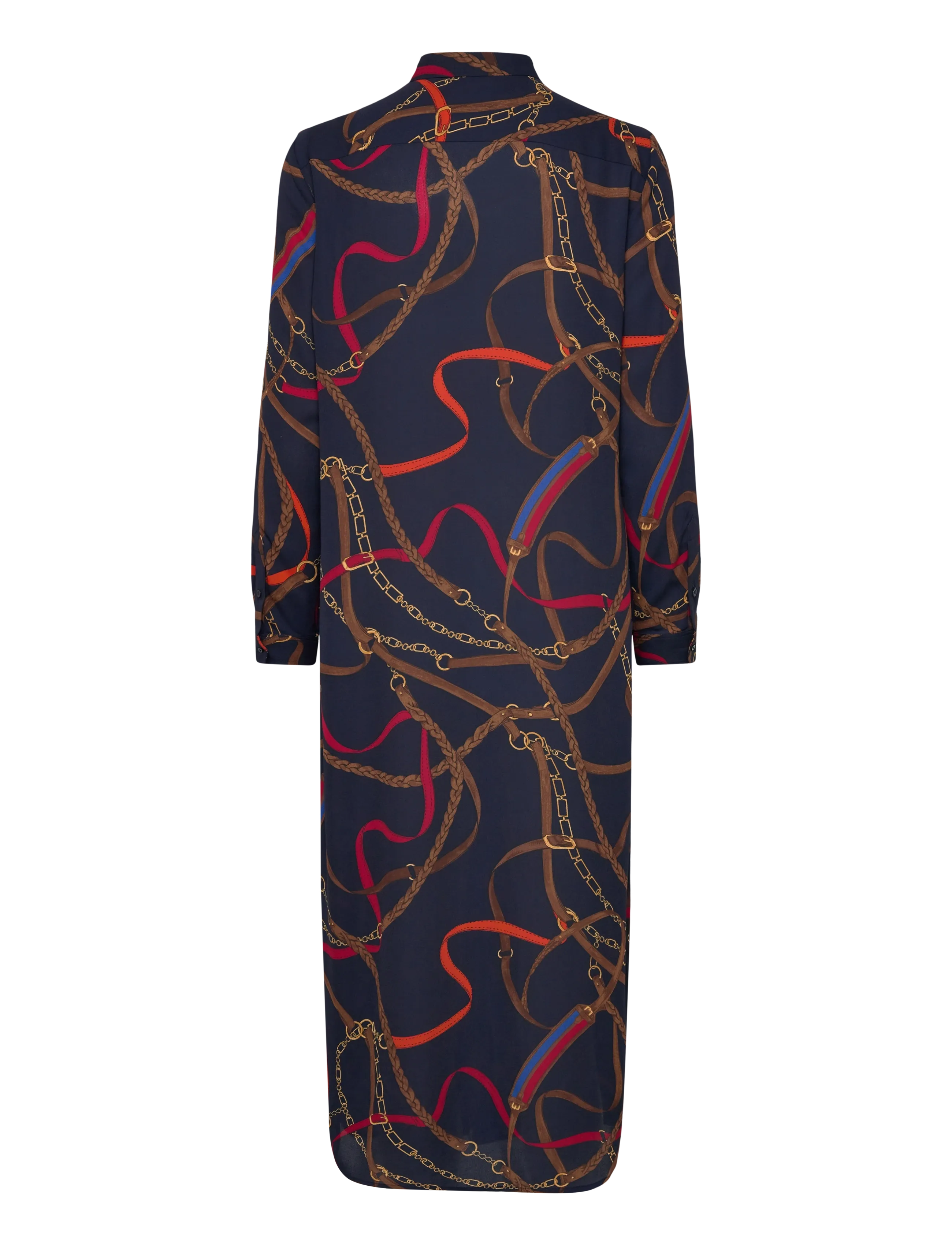 Lauren Ralph Lauren - DRAPEY POLY GGT 122-DRESS - skjortklänningar - navy multi - 2