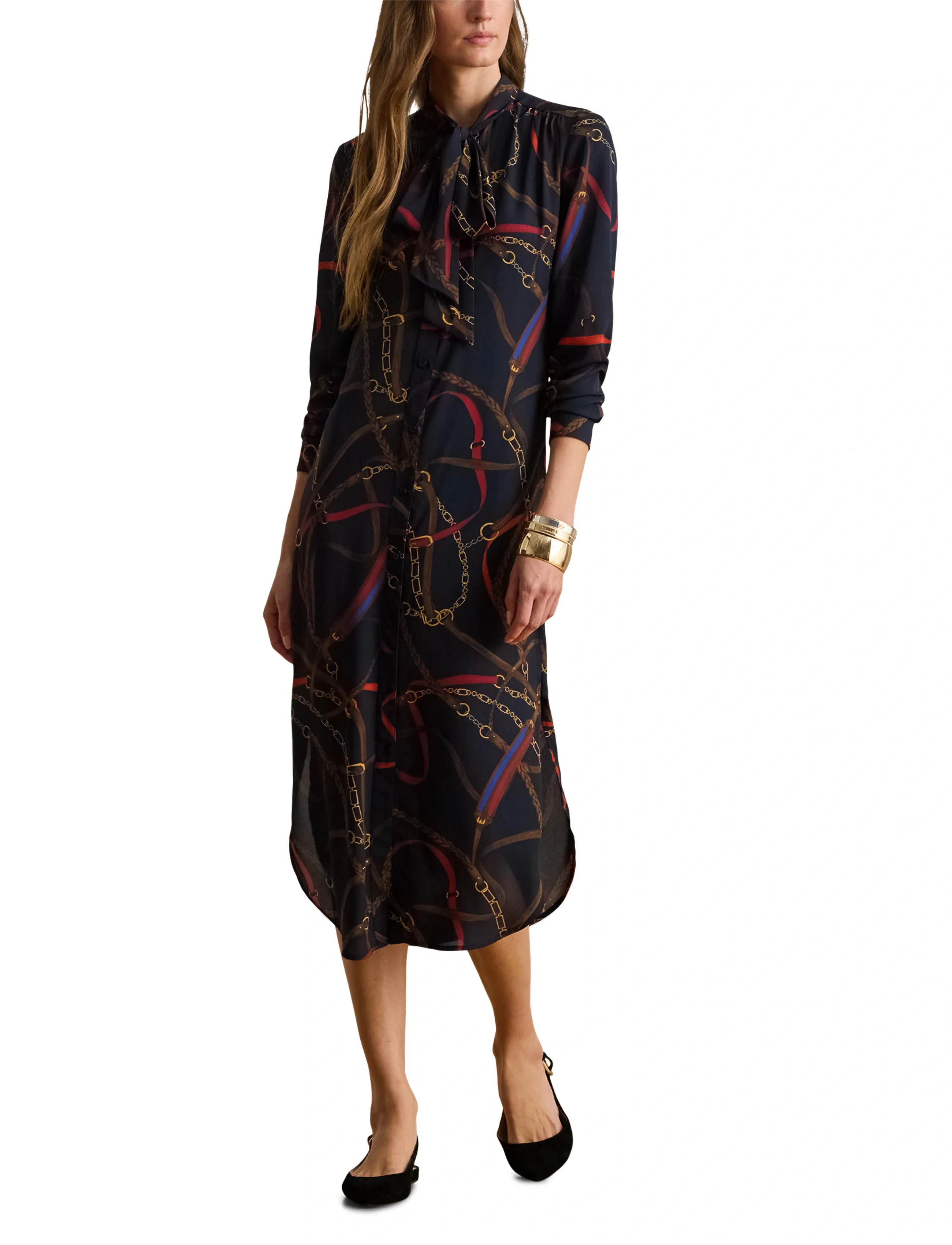 Lauren Ralph Lauren Drapey Poly Ggt 122-Dress skjortklänningar dam – bild 6