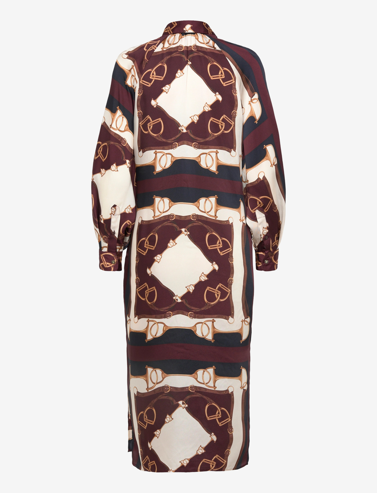 Lauren Ralph Lauren - Equestrian-Print Twill Midi Shirtdress - shirt dresses - navy/cream multi - 2
