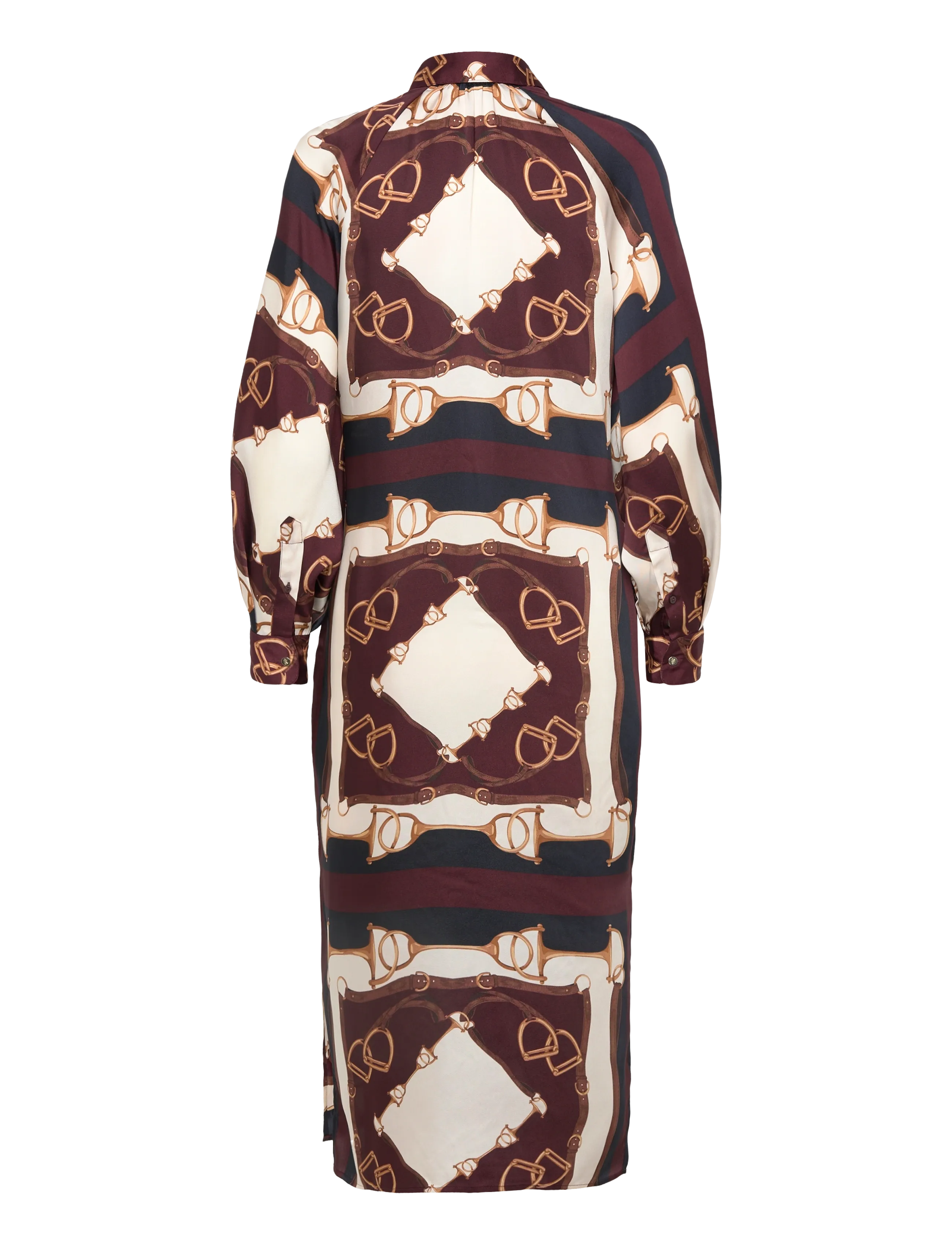 Lauren Ralph Lauren - Equestrian-Print Twill Midi Shirtdress - paitamekot - navy/cream multi - 2