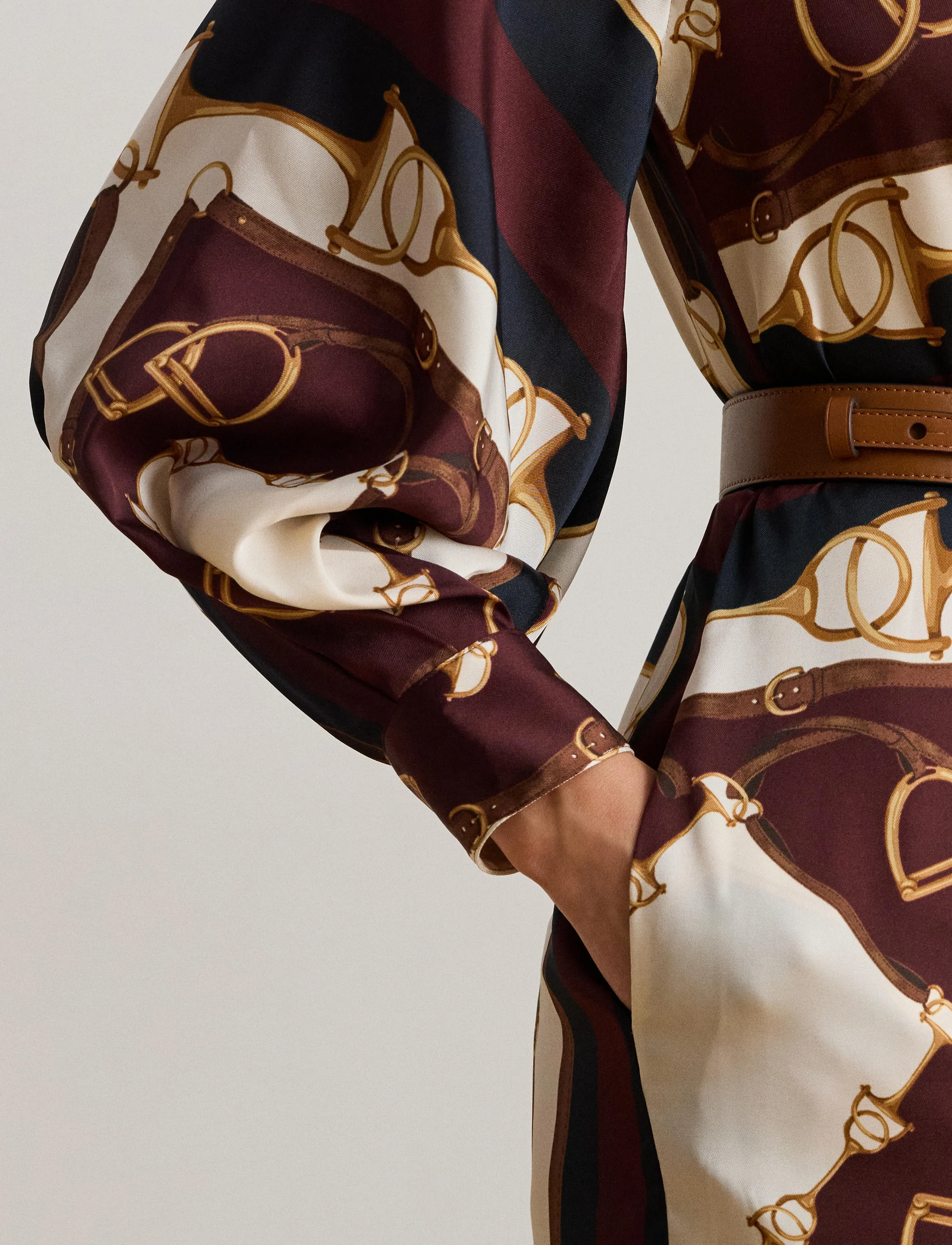 Lauren Ralph Lauren Equestrian-Print Twill Midi Shirtdress midiklänningar dam – bild 3