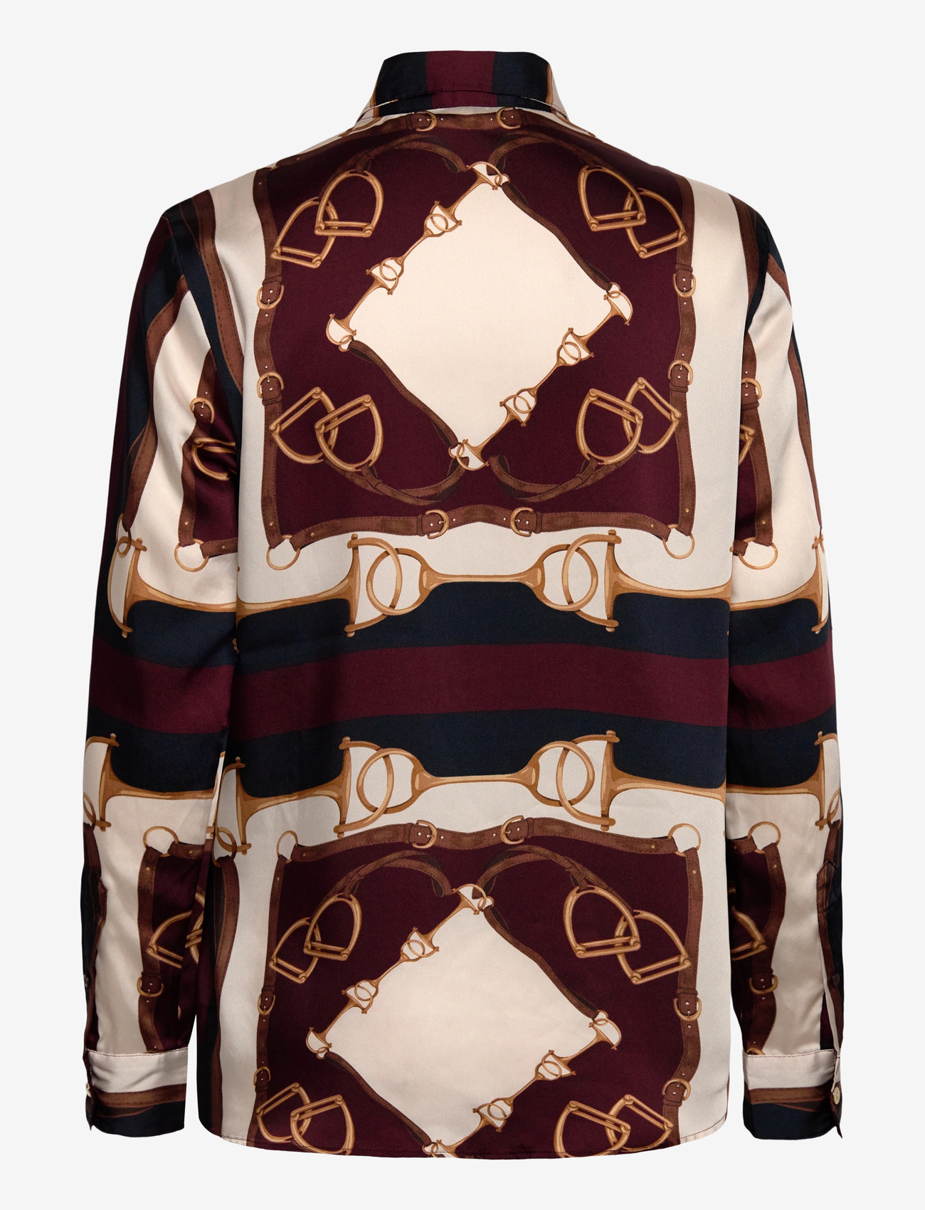 Lauren Ralph Lauren - Classic Fit Equestrian-Print Twill Shirt - langærmede skjorter - navy/cream multi - 1