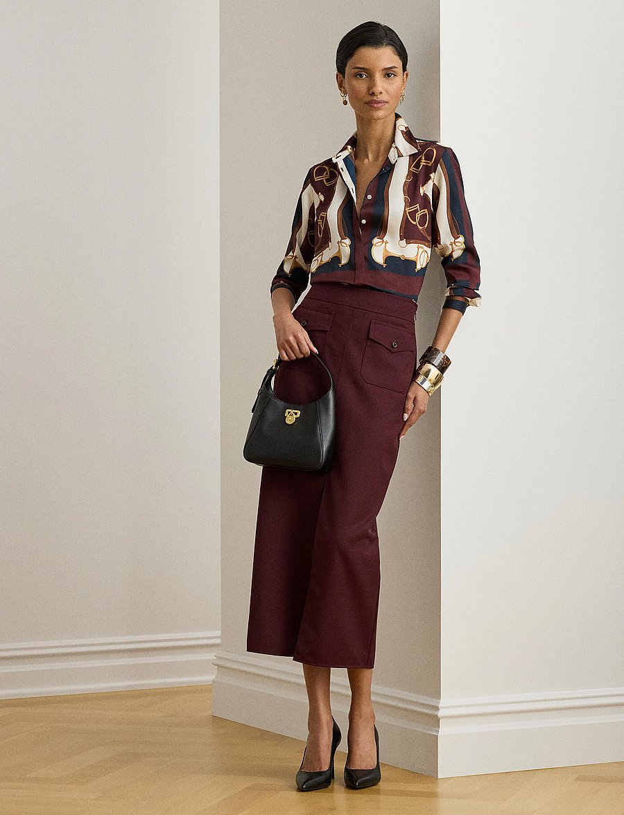 Lauren Ralph Lauren - Classic Fit Equestrian-Print Twill Shirt - koszule z długimi rękawami - navy/cream multi - 3