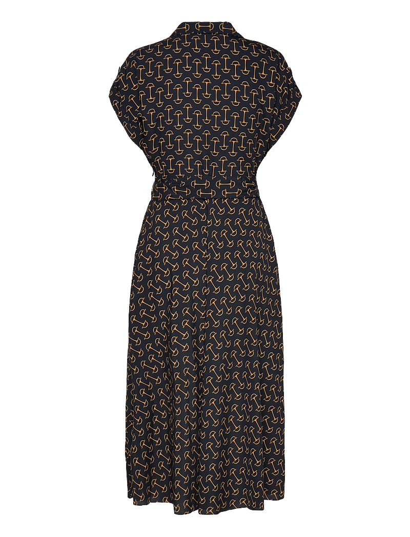 Lauren Ralph Lauren - Geo-Print Belted Crepe Dress - suvekleidid - navy multi - 1