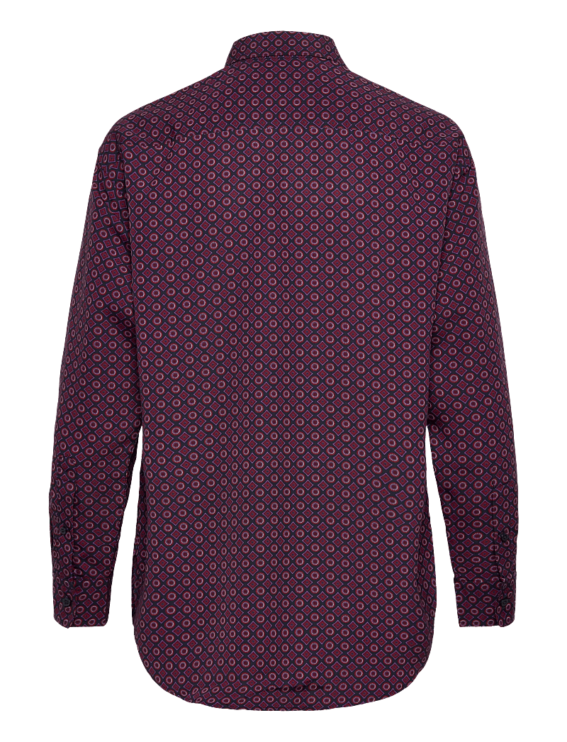 Lauren Ralph Lauren - Relaxed Fit Foulard-Print Crepe Shirt - langärmlige hemden - navy multi - 1