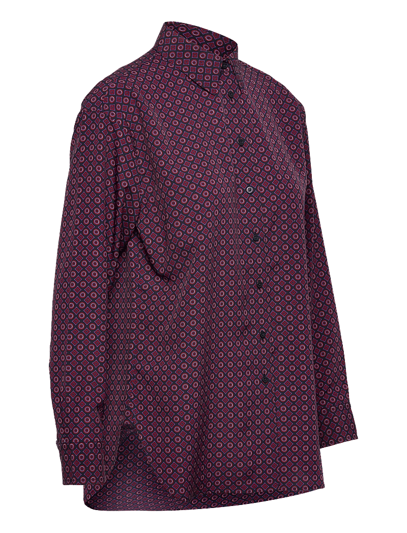 Lauren Ralph Lauren - Relaxed Fit Foulard-Print Crepe Shirt - jeansskjortor - navy multi - 2