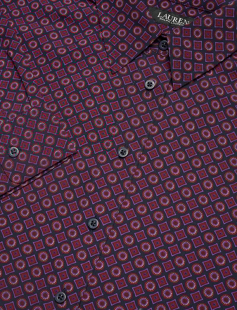 Lauren Ralph Lauren - Relaxed Fit Foulard-Print Crepe Shirt - jeansskjortor - navy multi - 4