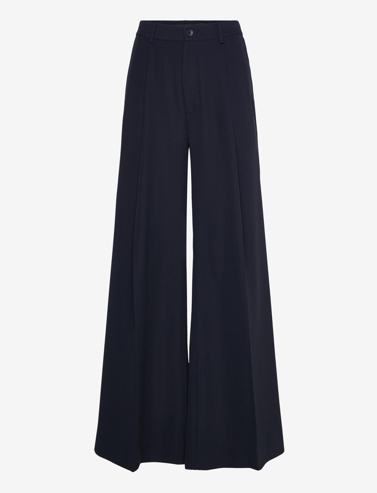 Lauren Ralph Lauren - Double-Faced Georgette Wide-Leg Pant - kostymbyxor - lauren navy - 0