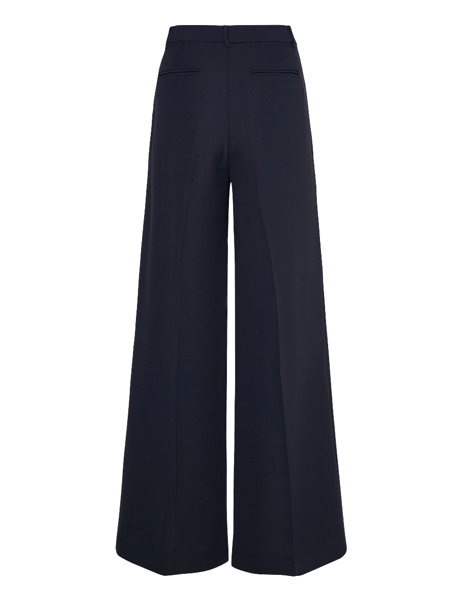 Lauren Ralph Lauren - Double-Faced Georgette Wide-Leg Pant - anzugshosen - lauren navy - 2