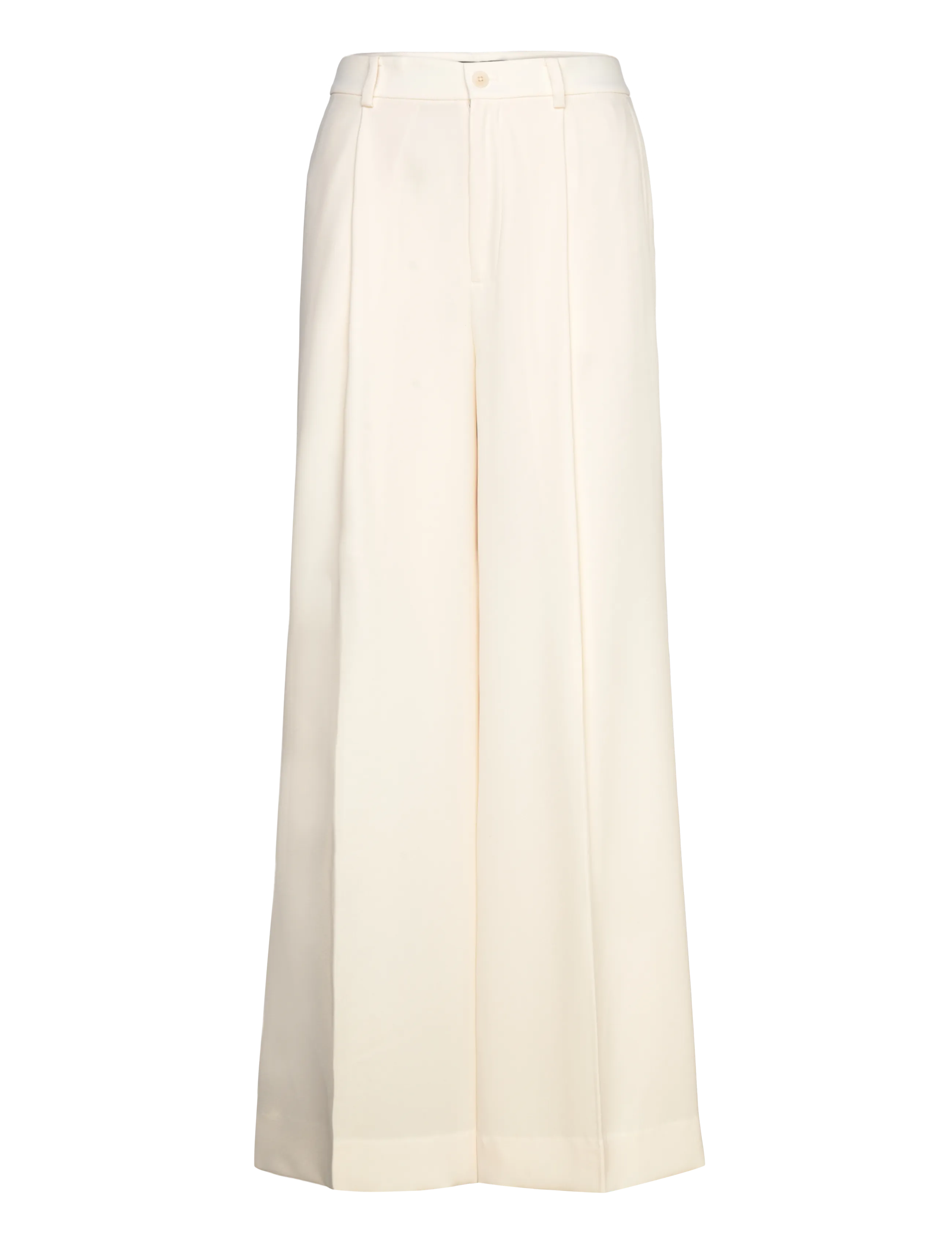 Double-Faced Georgette Wide-Leg Pant - MASCARPONE CREAM