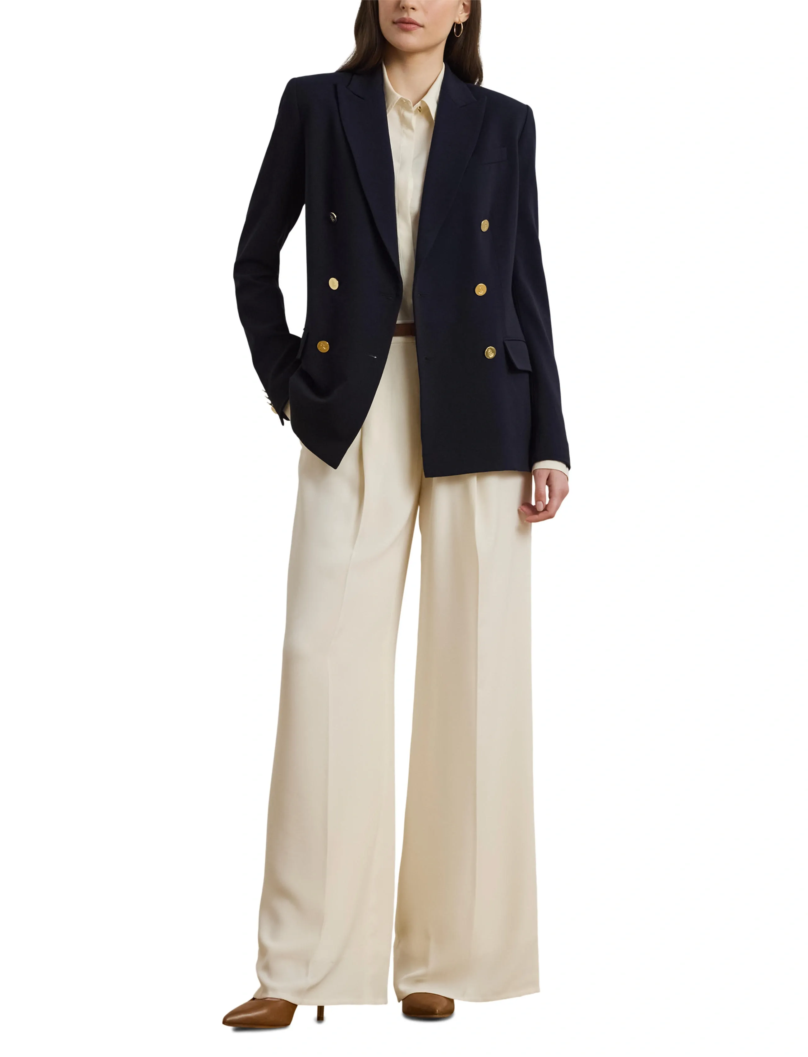 Lauren Ralph Lauren Double-Faced Georgette Wide-Leg Pant kostymbyxor dam – bild 6