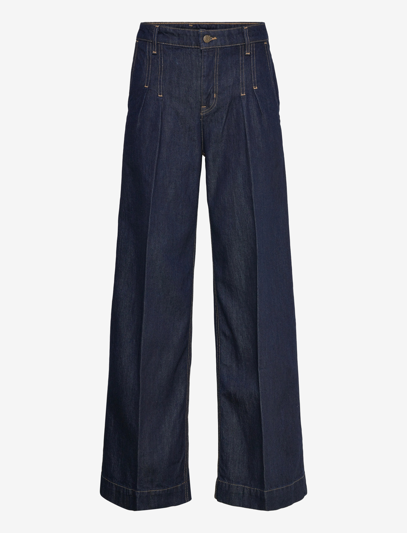 Lauren Ralph Lauren - Pleated High-Rise Wide-Leg Jean - leveälahkeiset farkut - vayra wash - 1