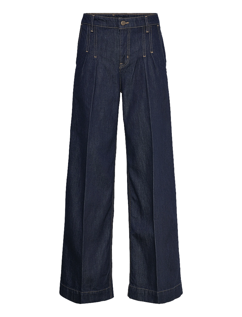 Lauren Ralph Lauren - Pleated High-Rise Wide-Leg Jean - leveälahkeiset farkut - vayra wash - 1