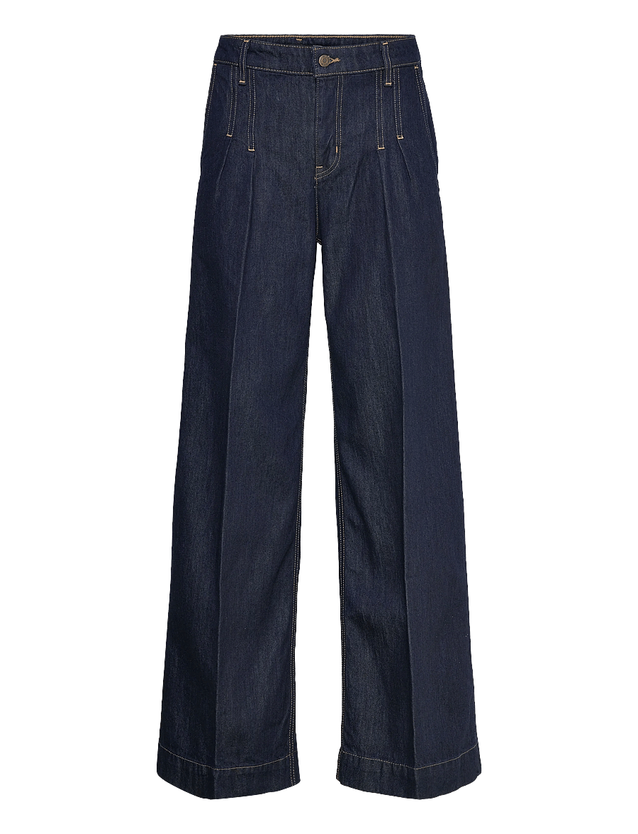 Lauren Ralph Lauren - Pleated High-Rise Wide-Leg Jean - džinsi ar platām starām - vayra wash - 1