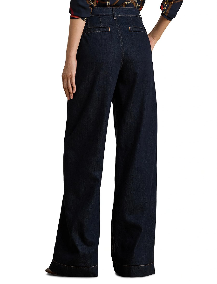 Lauren Ralph Lauren - Pleated High-Rise Wide-Leg Jean - džinsi ar platām starām - vayra wash - 3