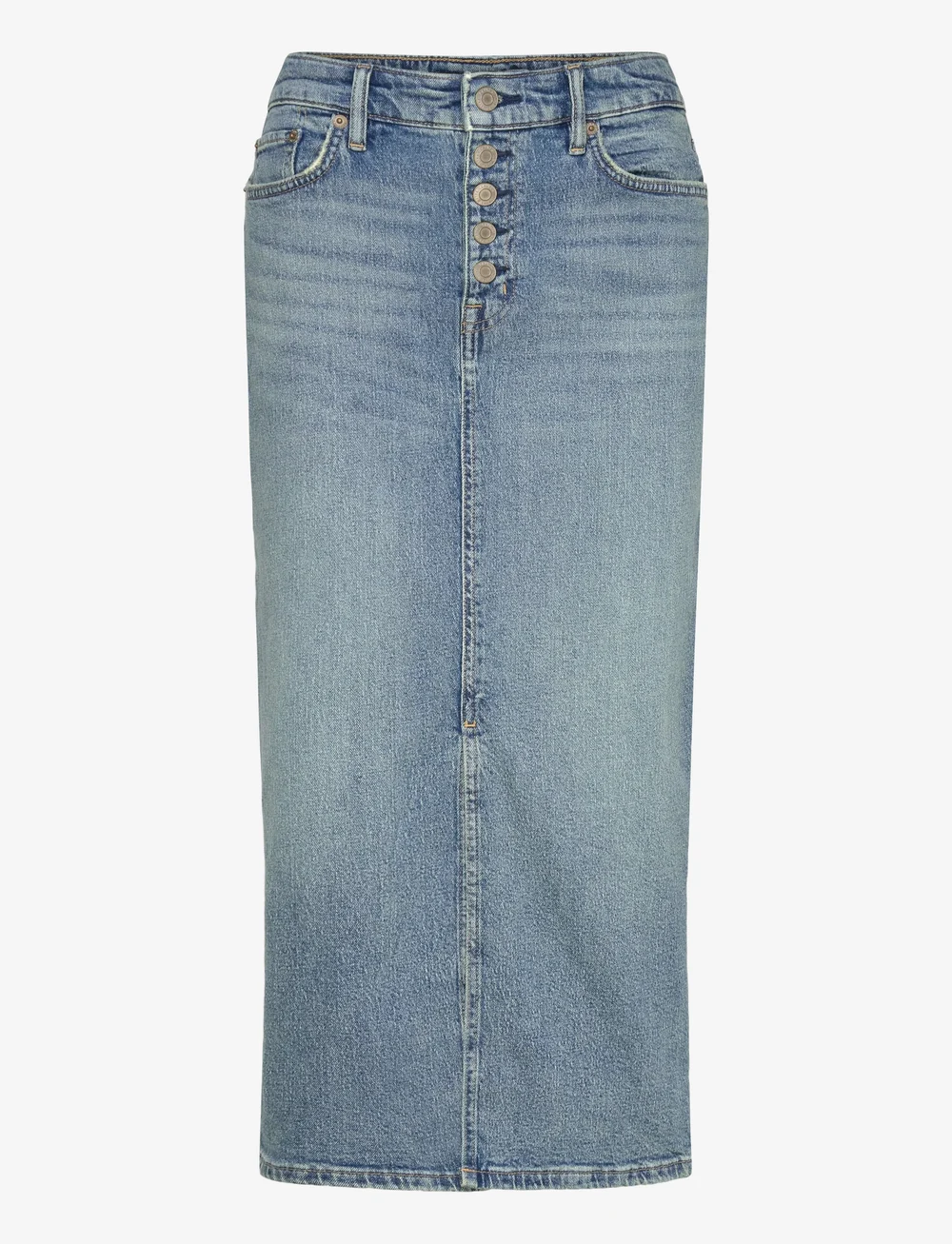 Lauren Ralph Lauren - Denim Pencil Midi Skirt - džinsa svārki - odwin wash - 0