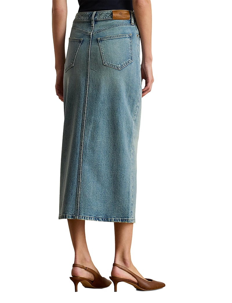 Lauren Ralph Lauren - Denim Pencil Midi Skirt - jeanskjolar - odwin wash - 5