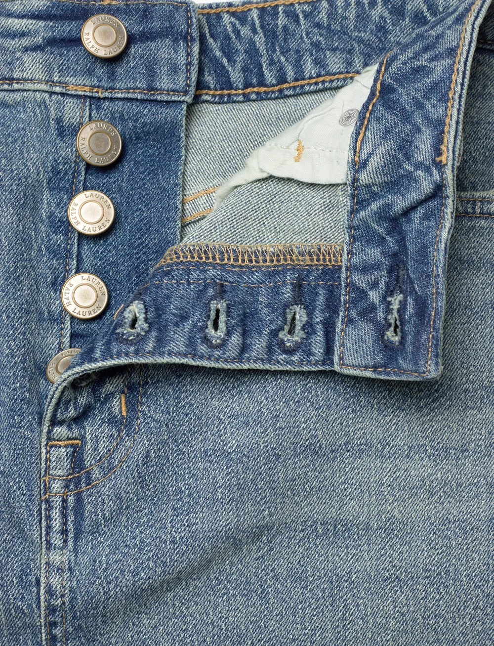 Lauren Ralph Lauren - Denim Pencil Midi Skirt - džinsa svārki - odwin wash - 3