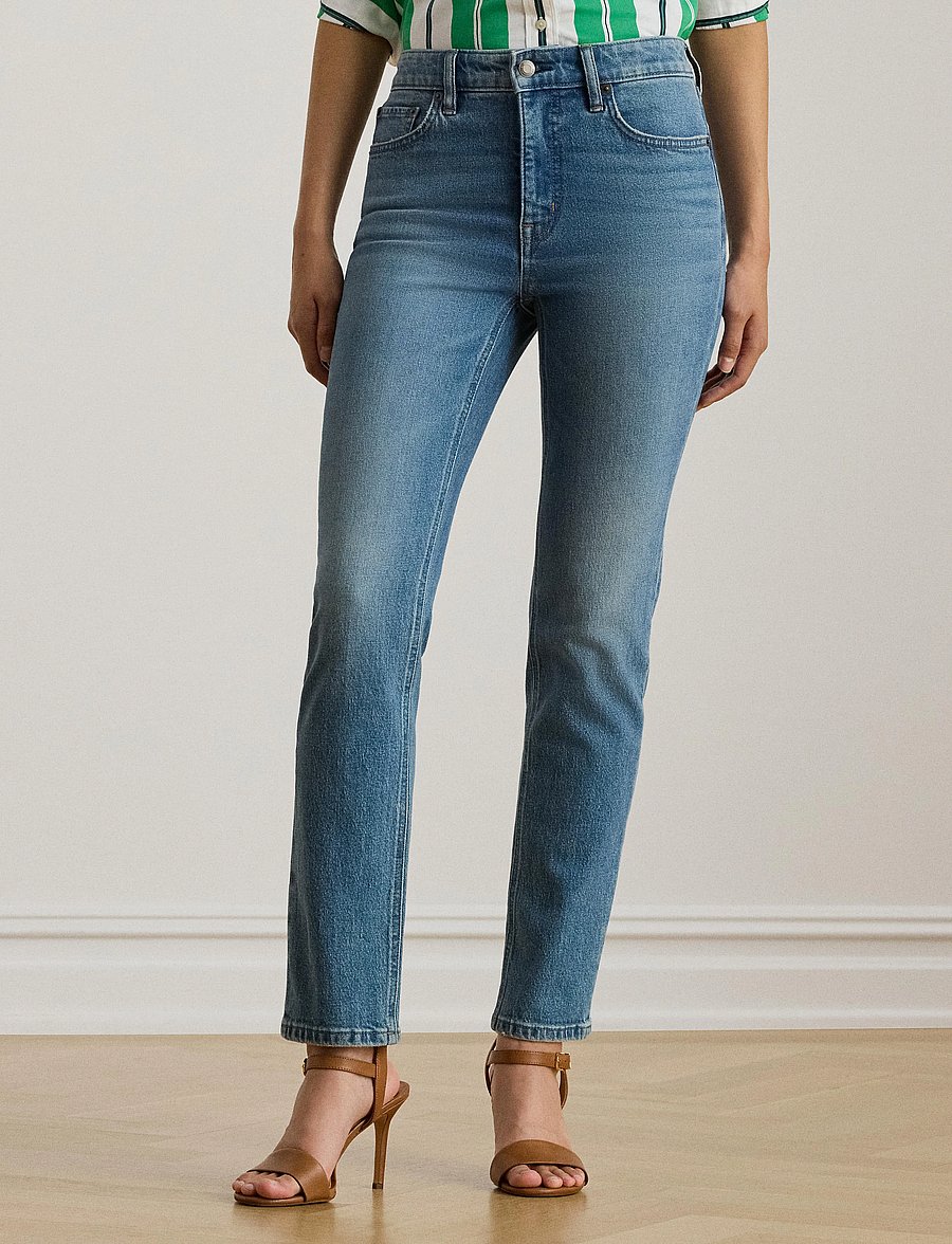 Lauren Ralph Lauren - High-Rise Straight Ankle Jean - gerade jeans - galvin wash - 0