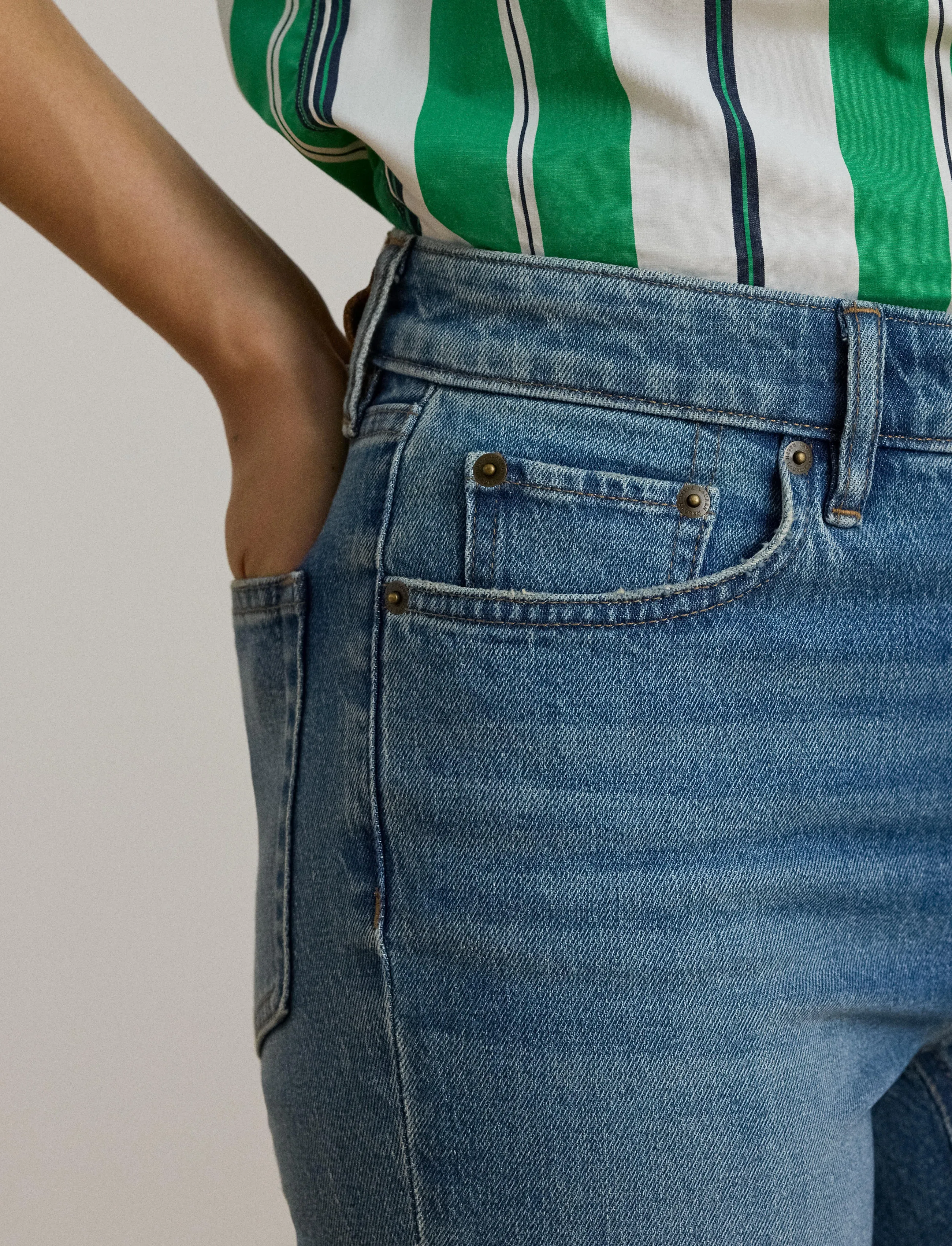 Lauren Ralph Lauren - High-Rise Straight Ankle Jean - gerade jeans - galvin wash - 4