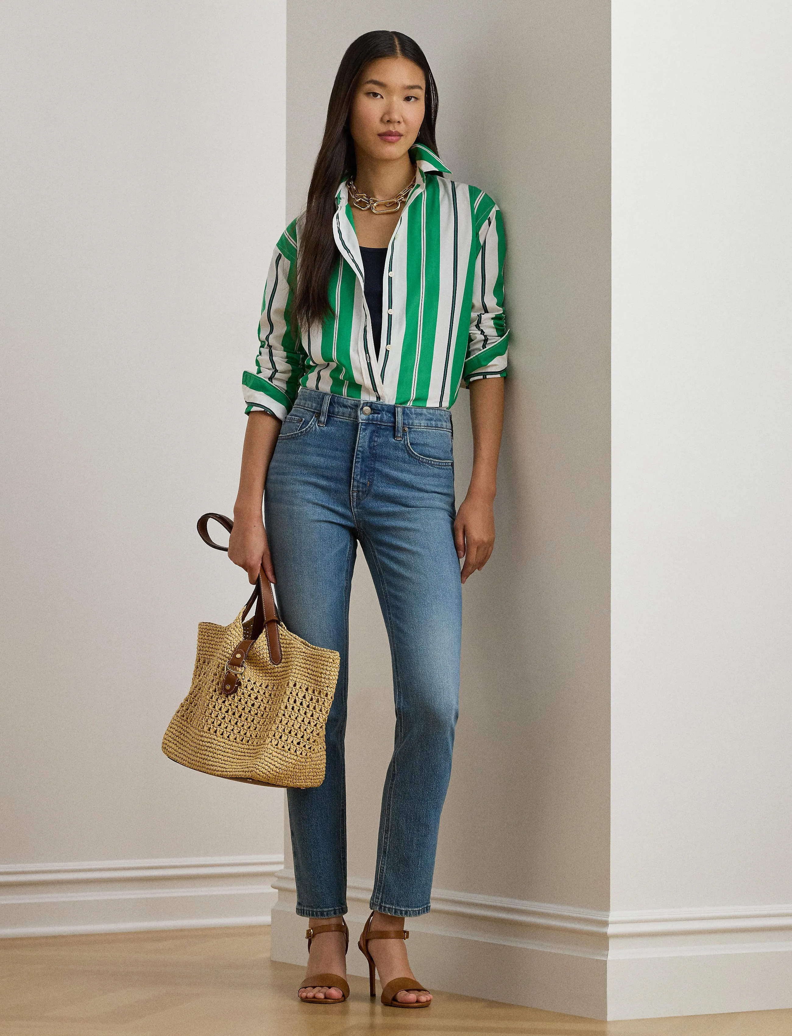 Lauren Ralph Lauren - High-Rise Straight Ankle Jean - gerade jeans - galvin wash - 5