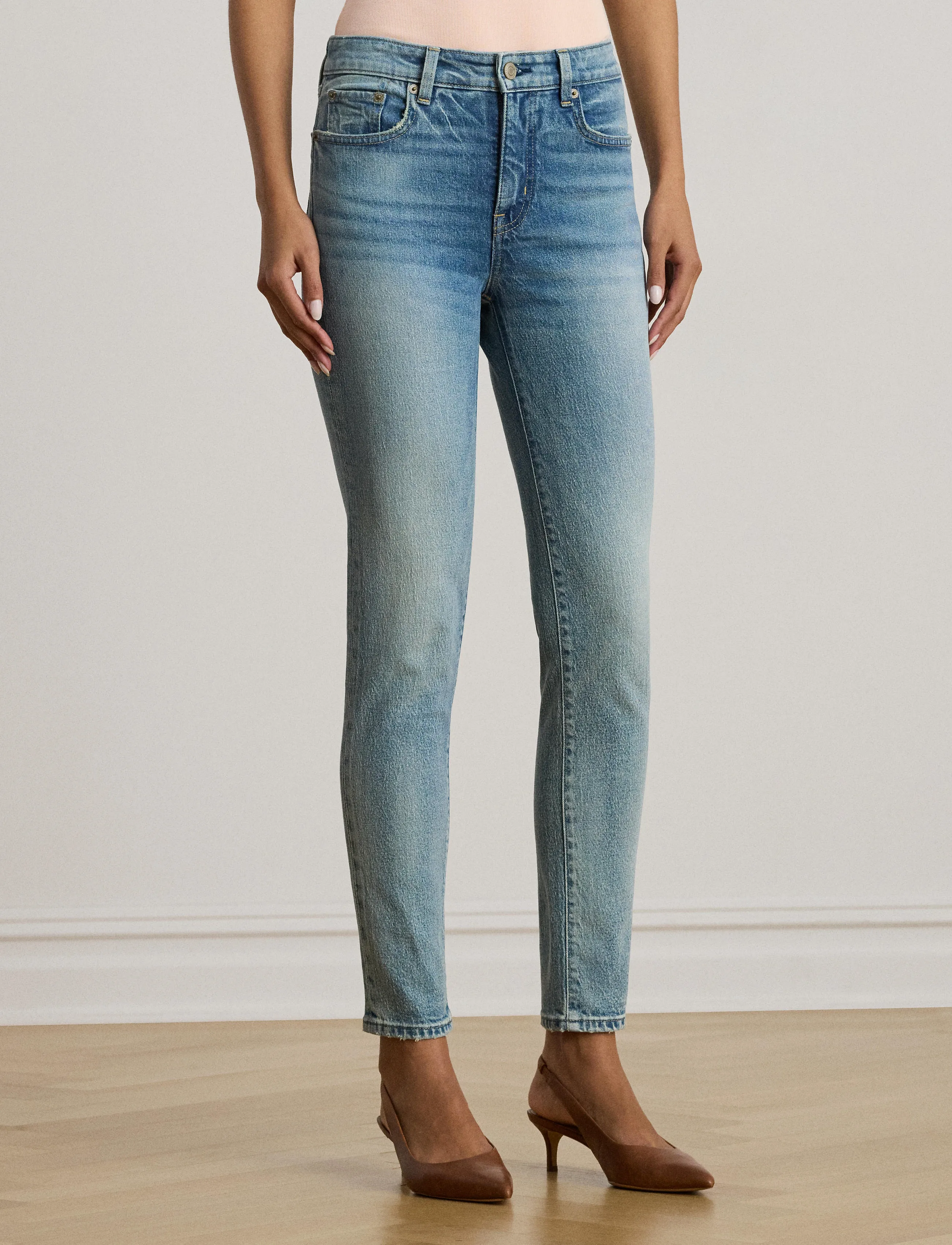 Lauren Ralph High-Rise Skinny Ankle Jean, 36, Jeans, Blau - Skinny, Frauen