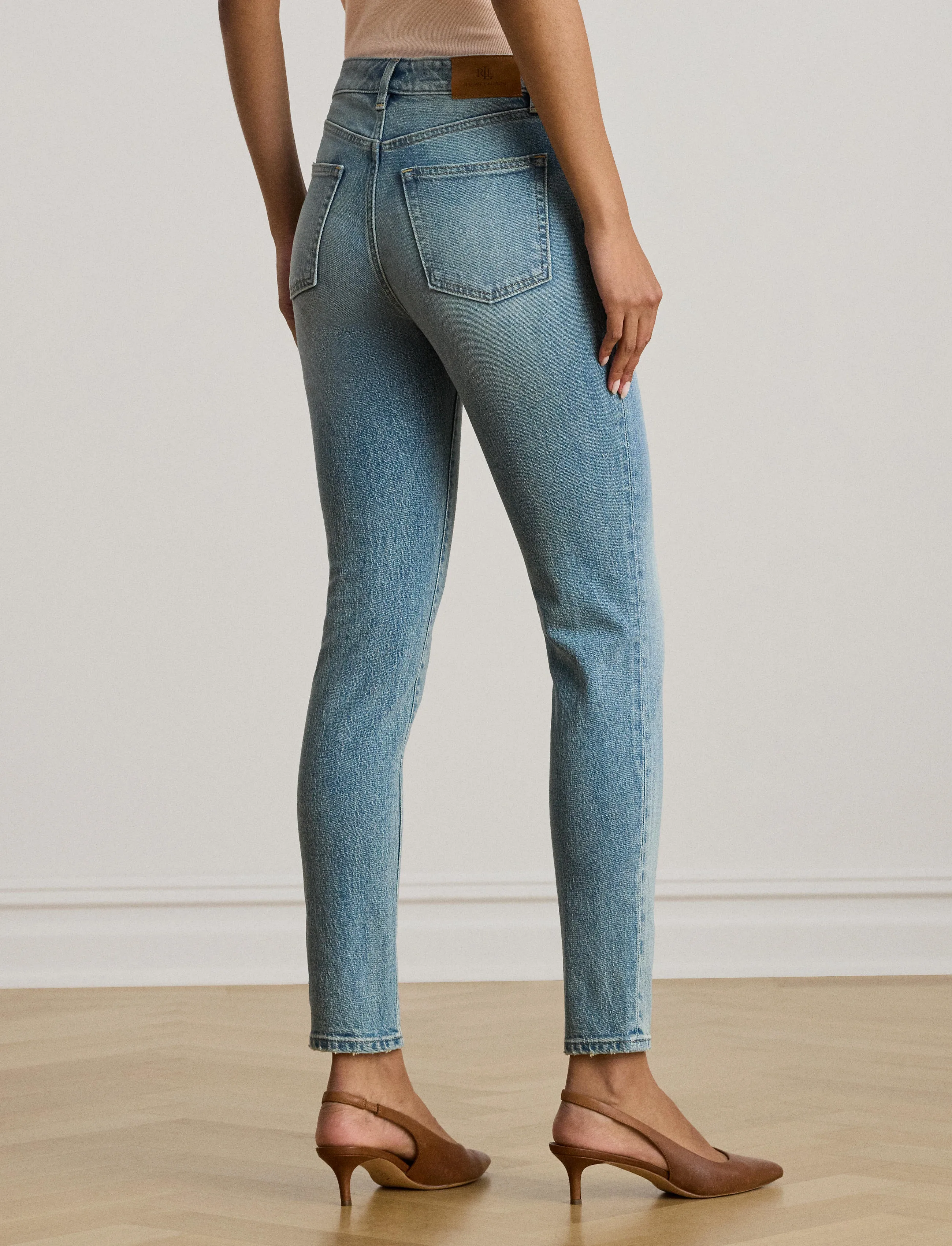 Lauren Ralph Lauren - High-Rise Skinny Ankle Jean - skinny jeans - odwin wash - 2