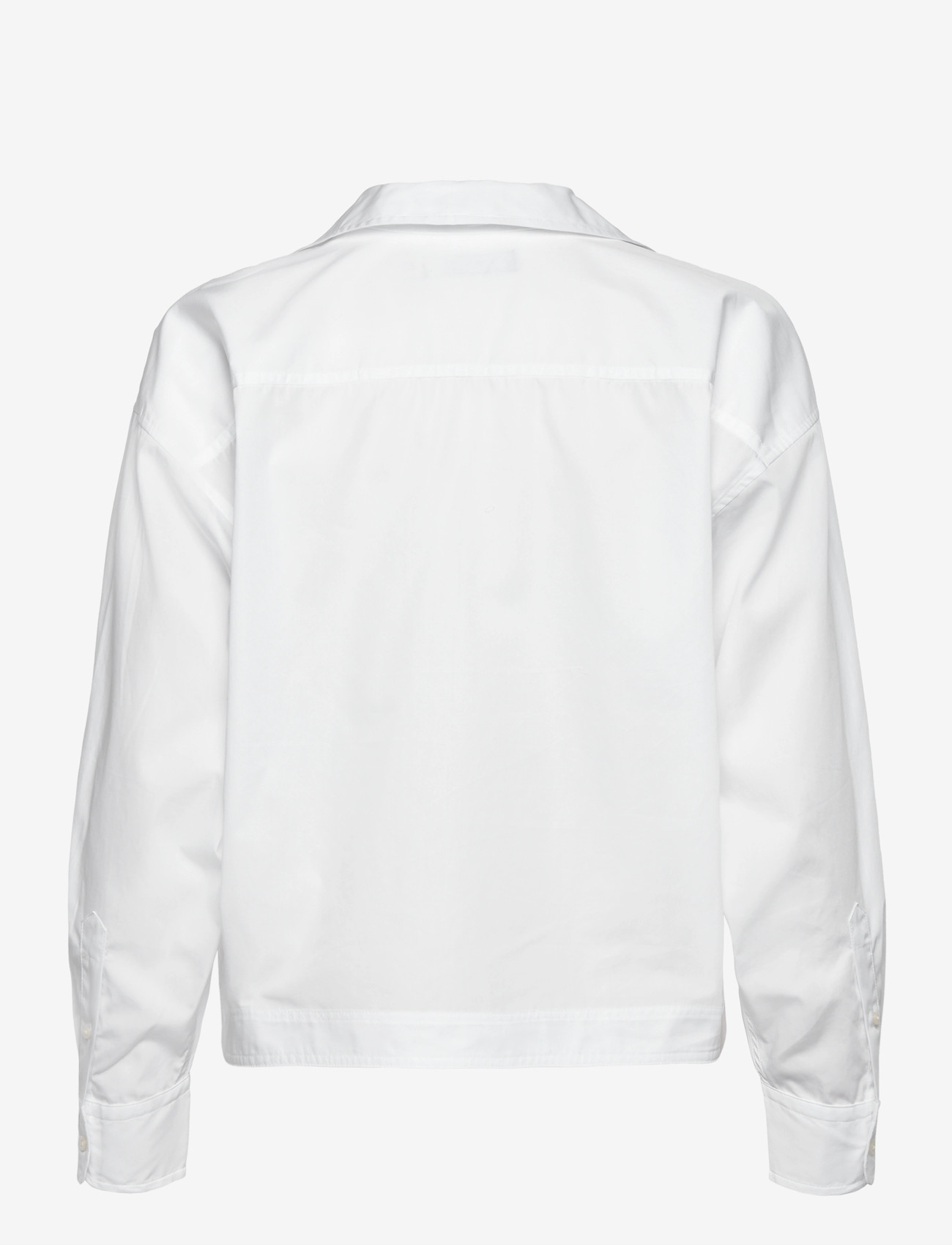 Lauren Ralph Lauren - Cotton Broadcloth Cropped Shirt - långärmade skjortor - white - 1