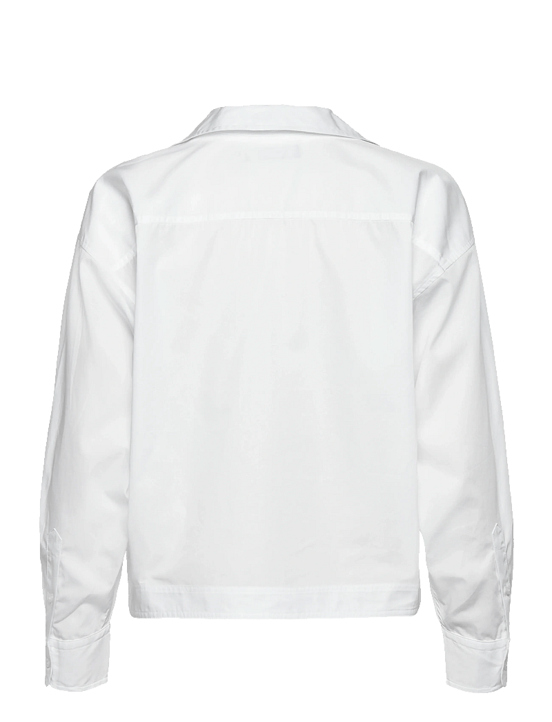 Lauren Ralph Lauren - Cotton Broadcloth Cropped Shirt - långärmade skjortor - white - 1