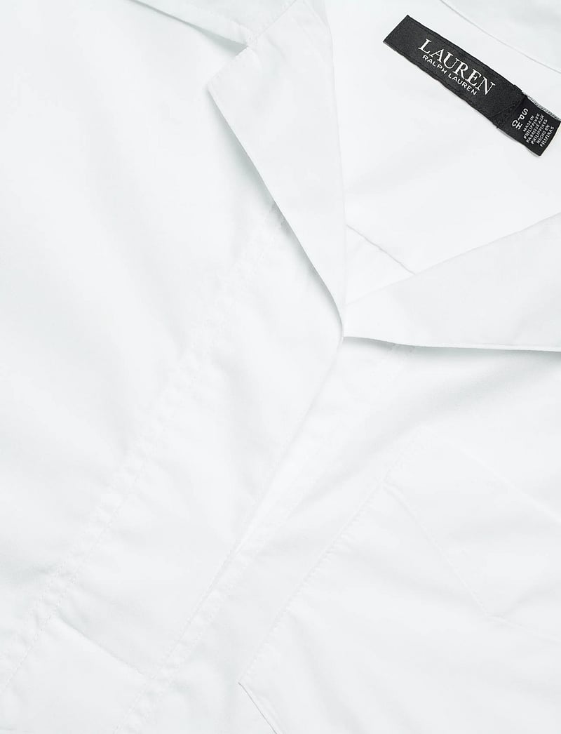 Lauren Ralph Lauren - Cotton Broadcloth Cropped Shirt - långärmade skjortor - white - 2