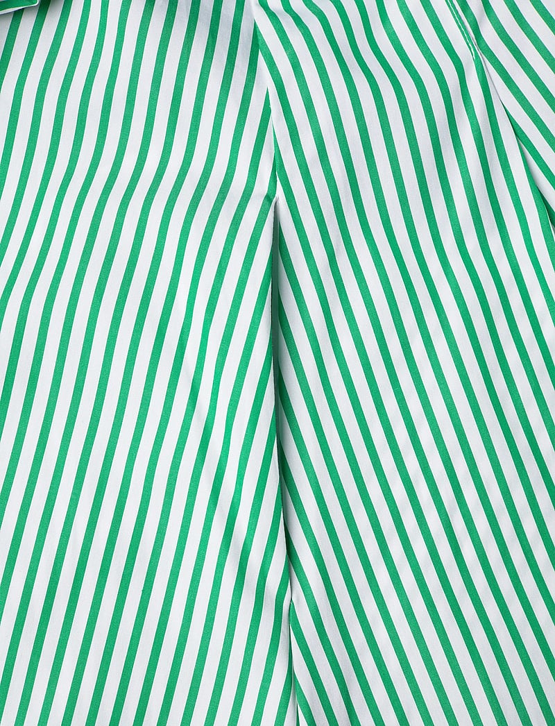 Lauren Ralph Lauren - Striped Pleated Broadcloth Shirtdress - hemdkleider - green/white multi - 3