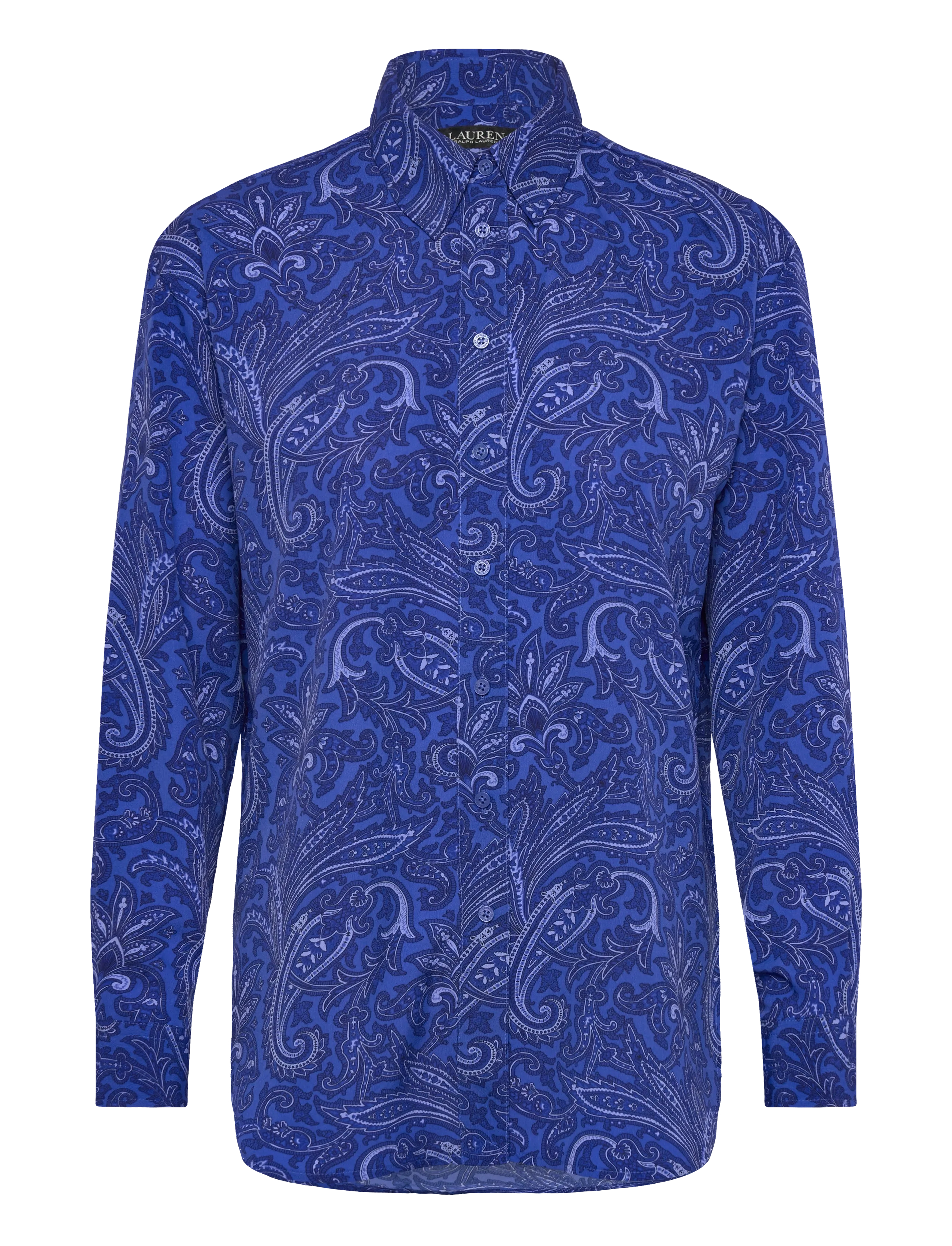 Relaxed Fit Paisley Crepe Shirt - BLUE MULTI