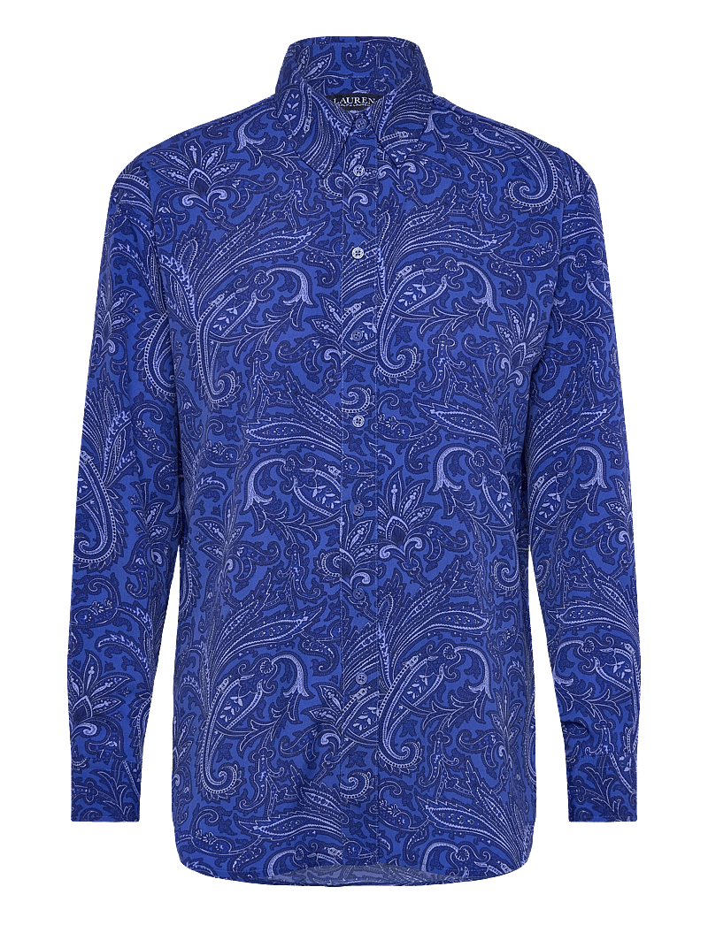 Lauren Ralph Lauren - Relaxed Fit Paisley Crepe Shirt - pikkade varrukatega särgid - blue multi - 0
