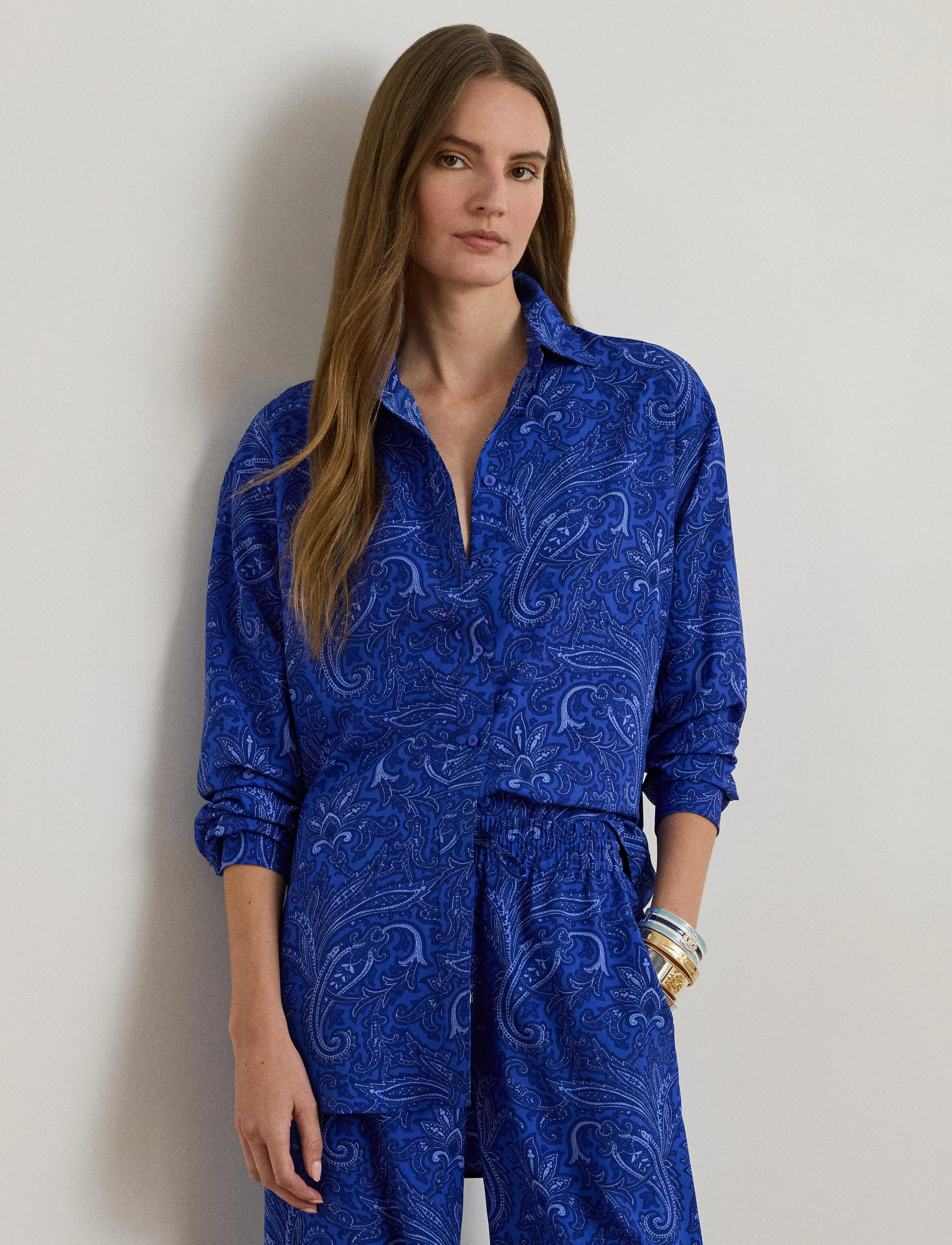 Lauren Ralph Lauren - POLY CDC 79-SHIRT - pitkähihaiset kauluspaidat - blue multi - 3