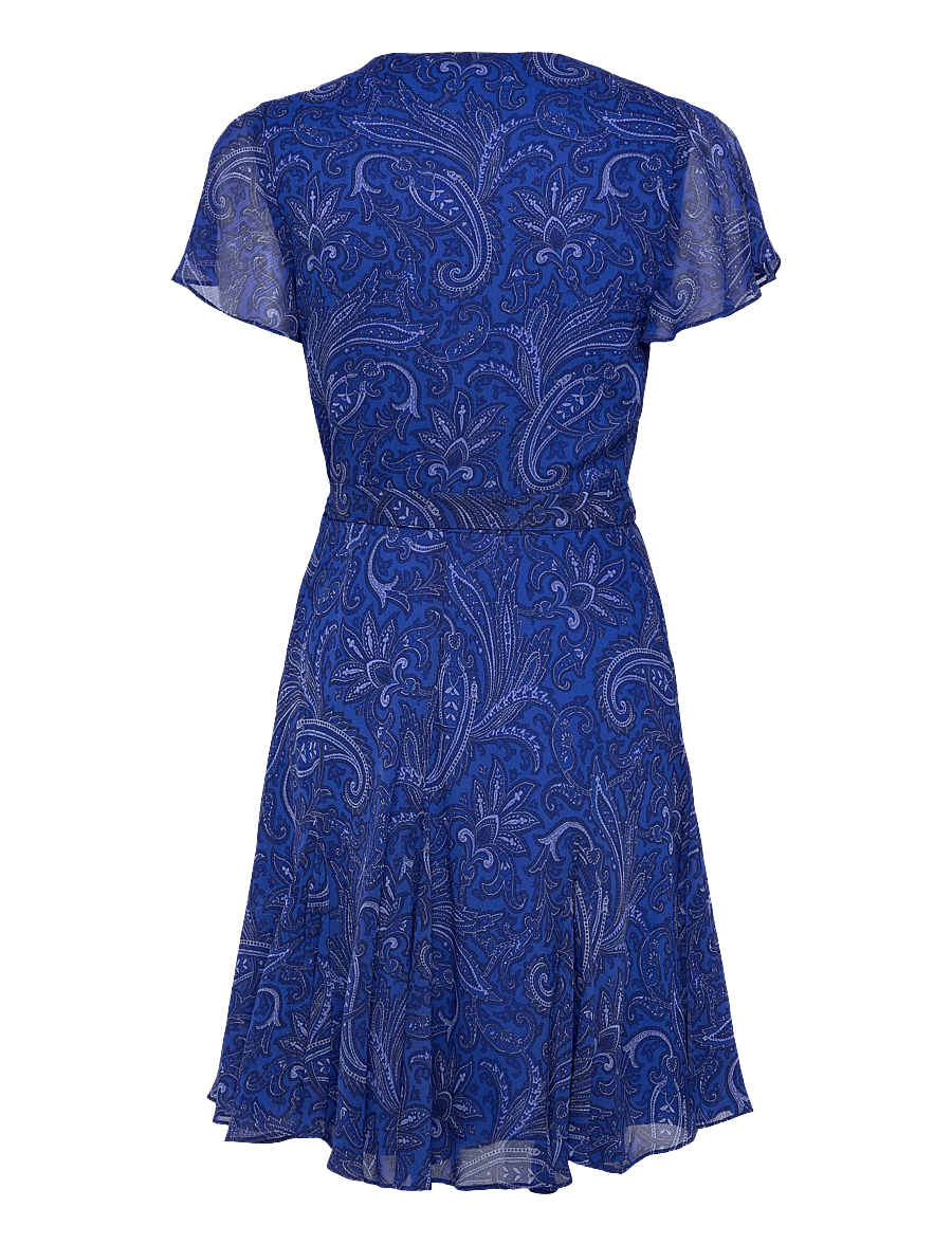 Lauren Ralph Lauren - POLY CRINKLE GGT 58-DRESS - wickelkleider - blue multi - 2