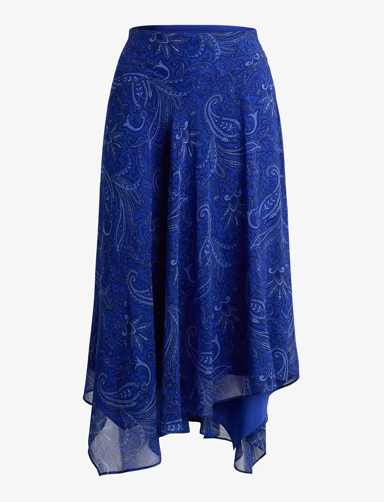 Lauren Ralph Lauren - Paisley Georgette Handkerchief Skirt - spódnice do kolan i midi - blue multi - 1