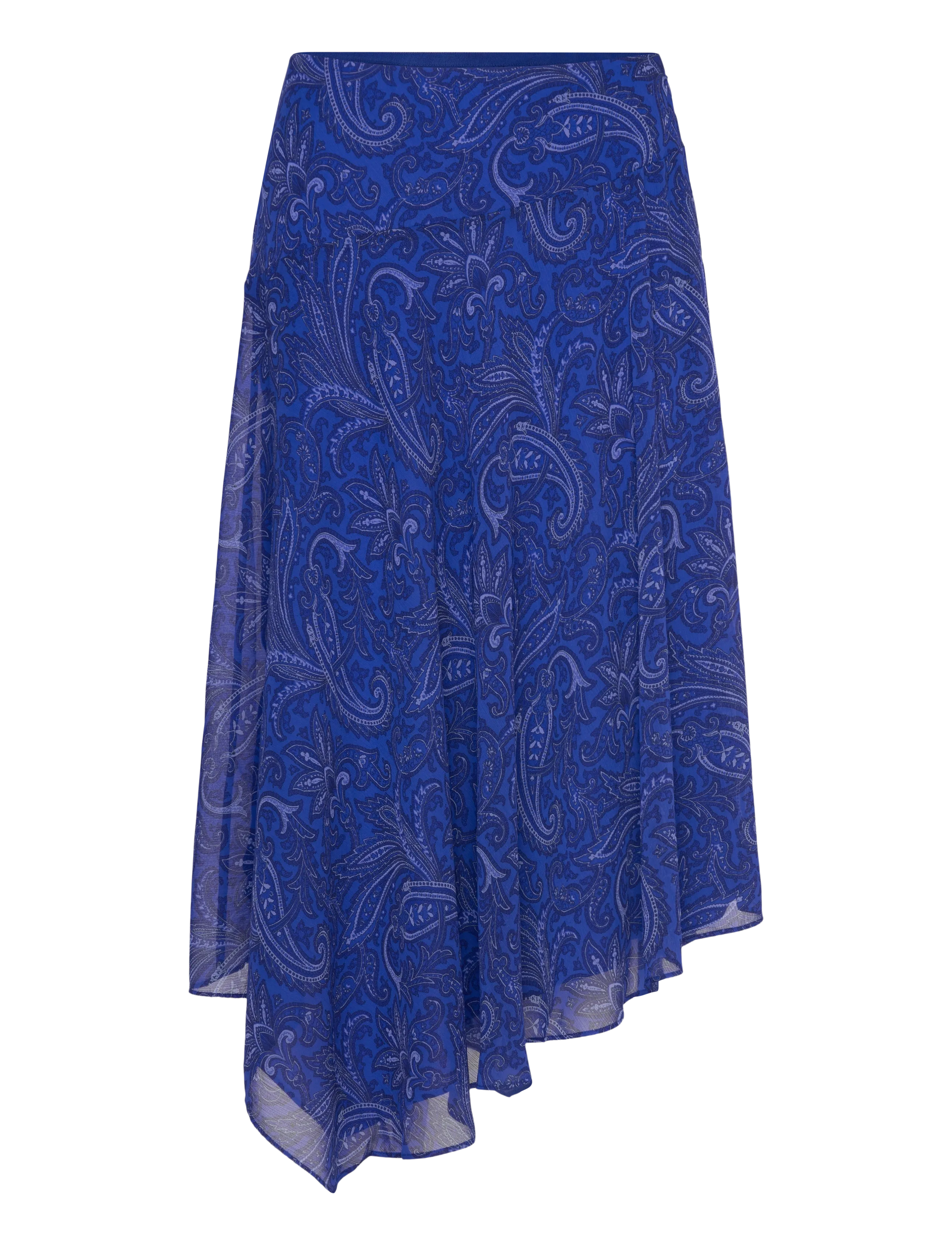 Lauren Ralph Lauren Paisley Georgette Handkerchief Skirt - Midi skirts - BLUE MULTI / blue