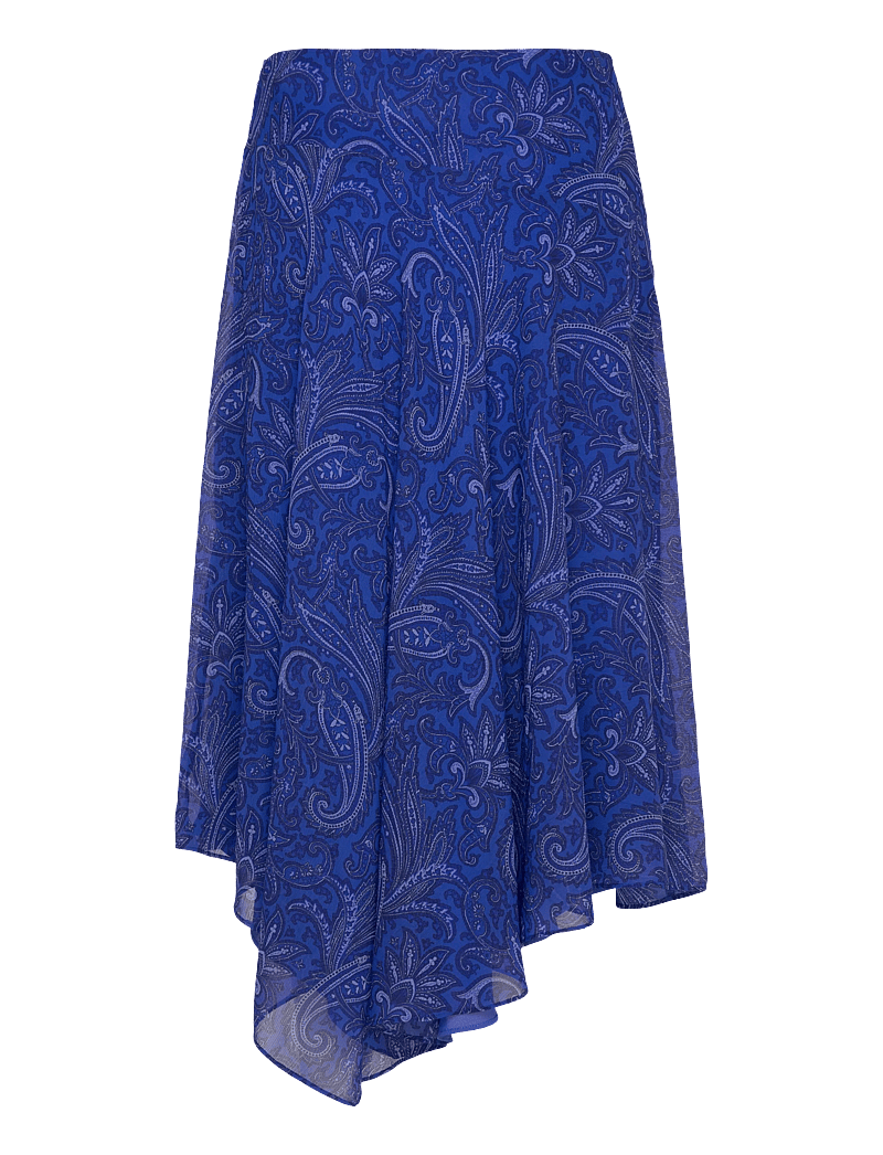 Lauren Ralph Lauren - Paisley Georgette Handkerchief Skirt - midiseelikud - blue multi - 2
